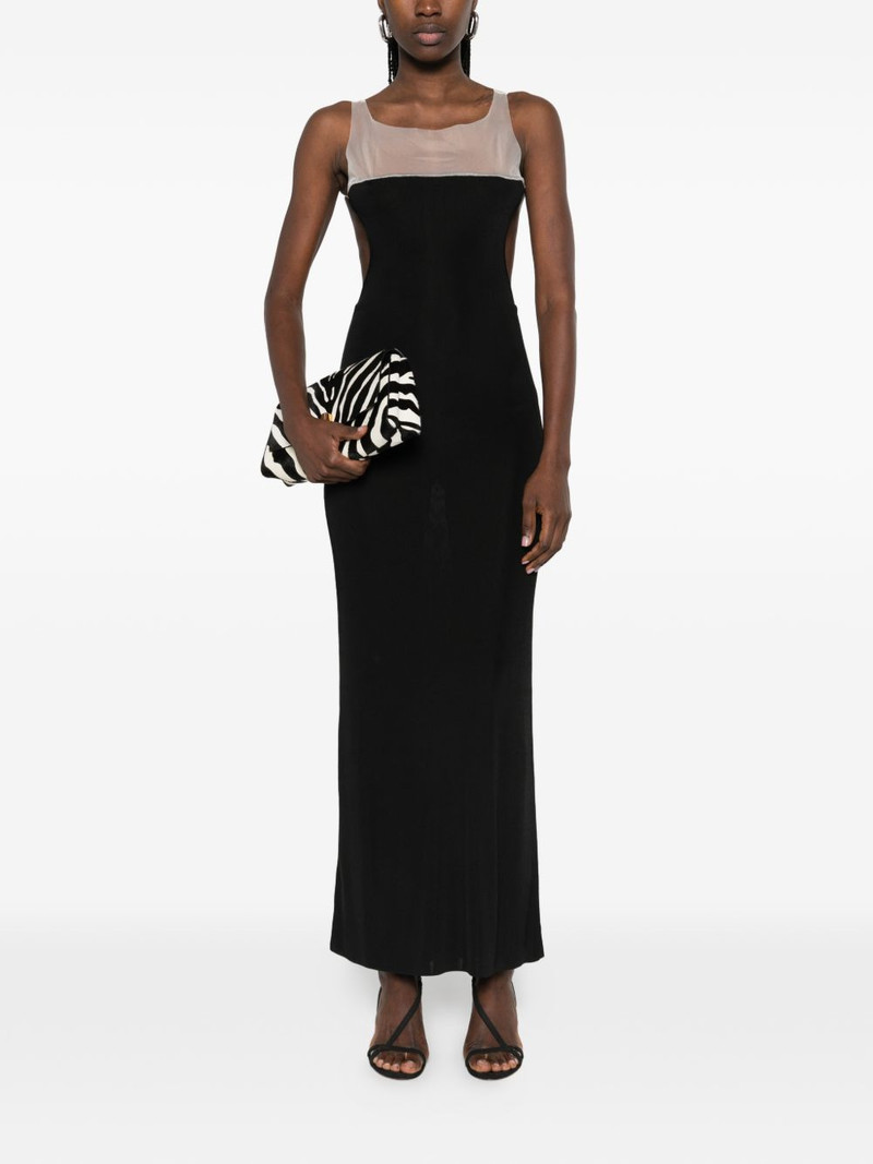 AYA MUSE semi-sheer maxi dress outlook