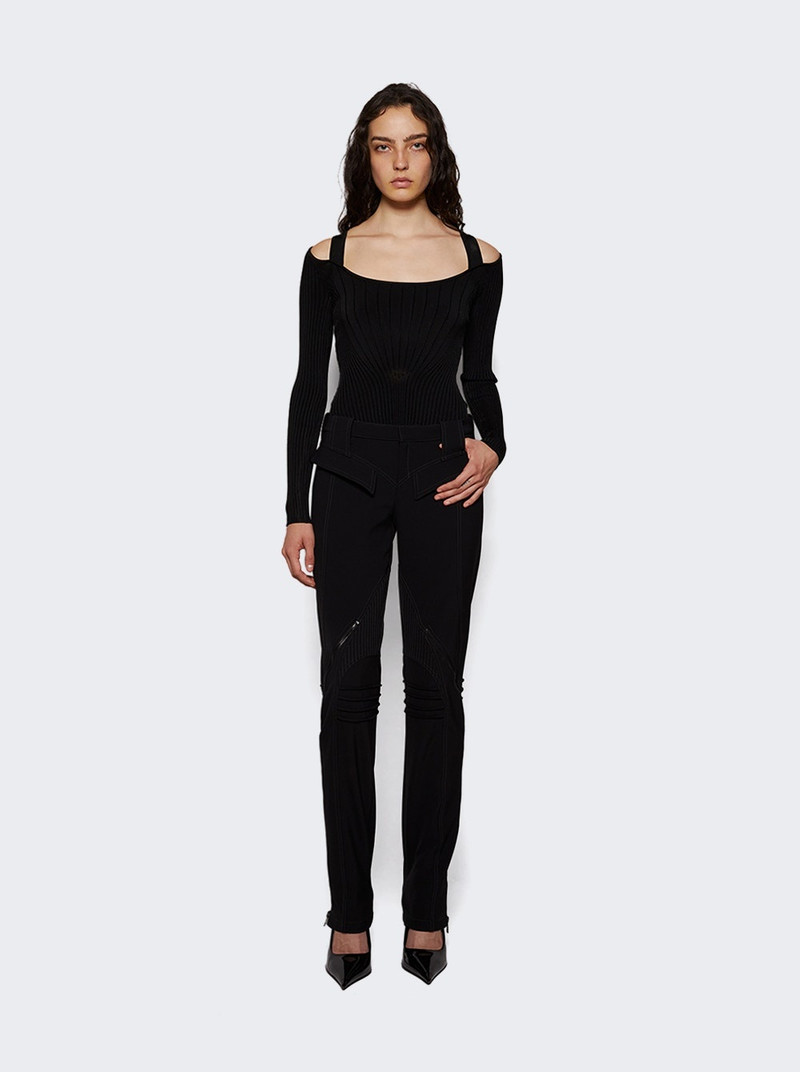 MUGLER Sculpting Knit Bodysuit Black outlook