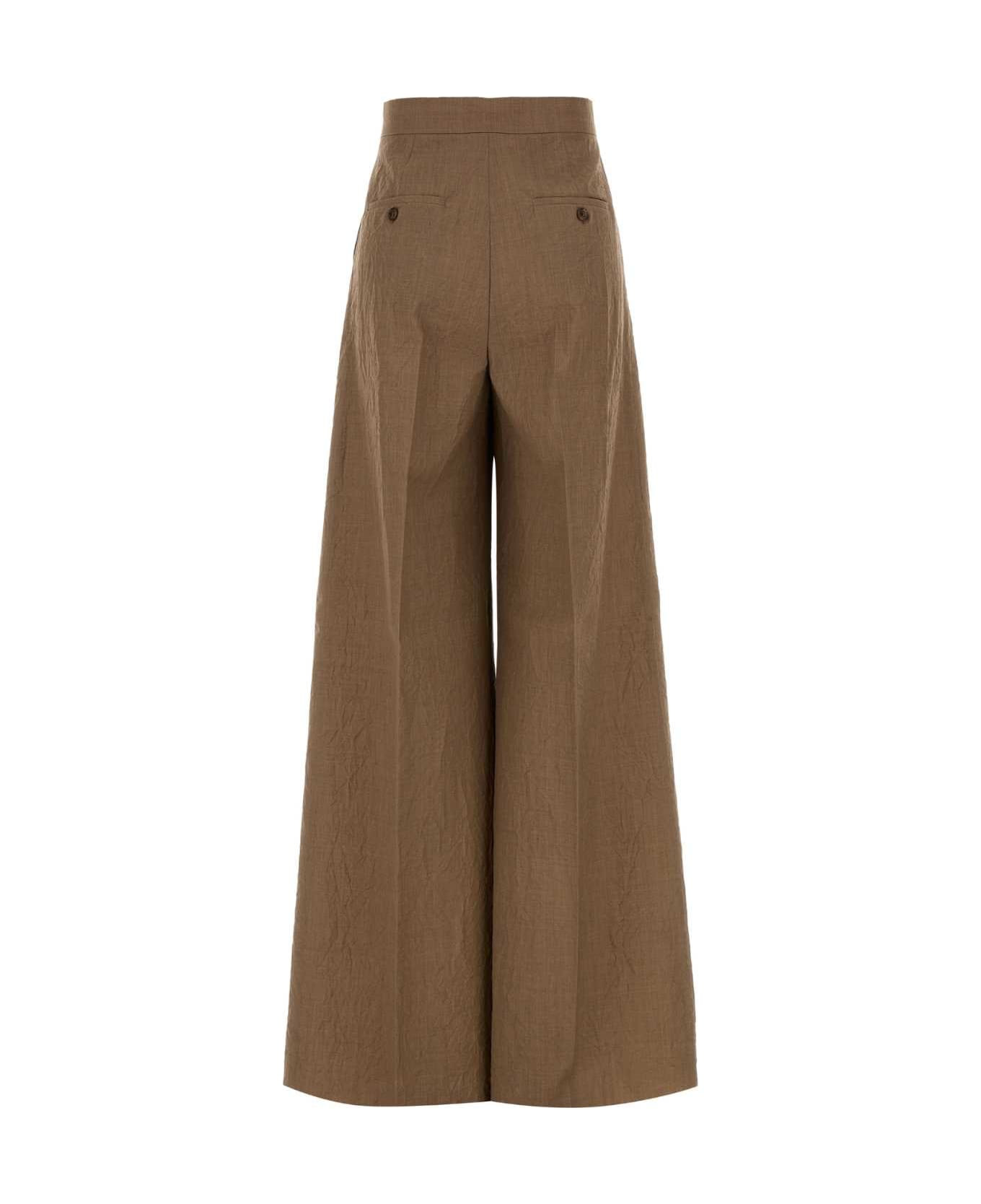 Biscuit Wool Teruel Flared Leg Pant - 2