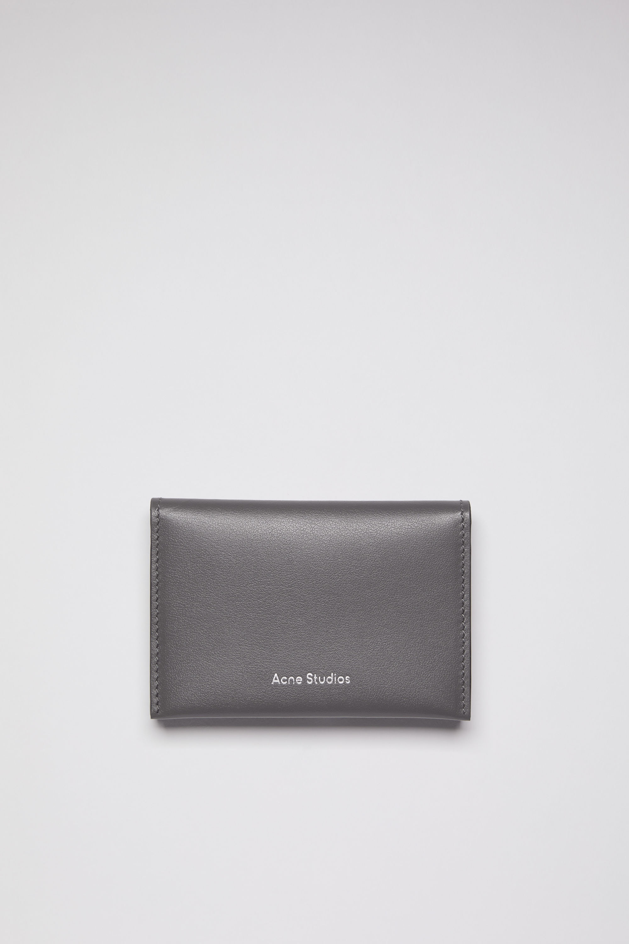 Leather card case - Dark grey - 1
