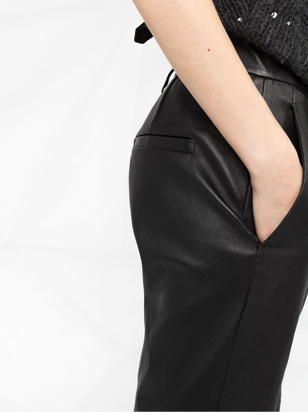 cropped straight leg trousers - 3