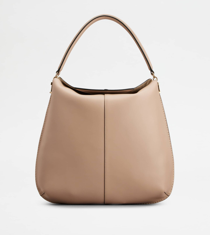 HOBO BAG TOD'S T CASE IN LEATHER LARGE - PINK 1
