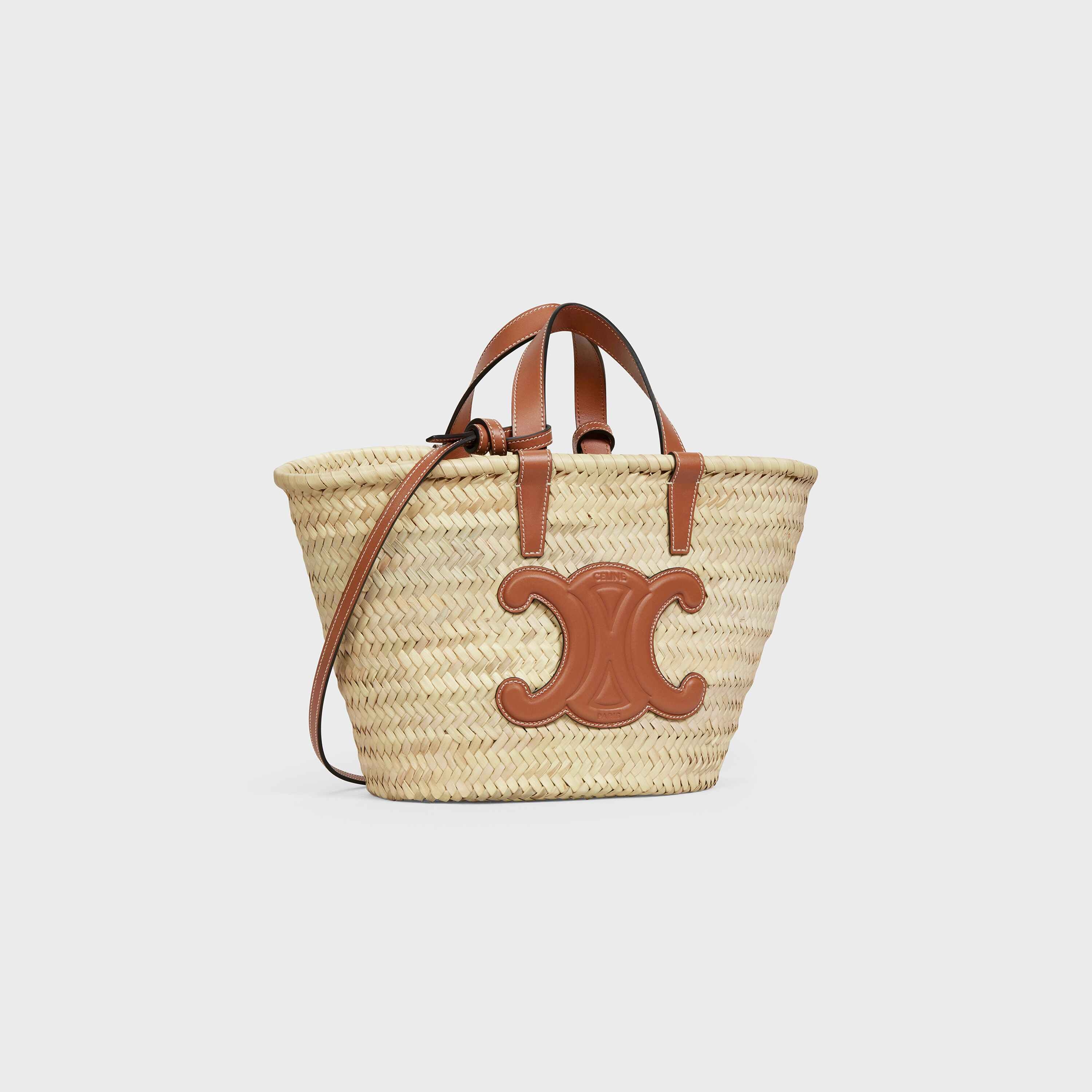 Teen Triomphe Celine Classic Panier in Palm Leaves and Calfskin - 2