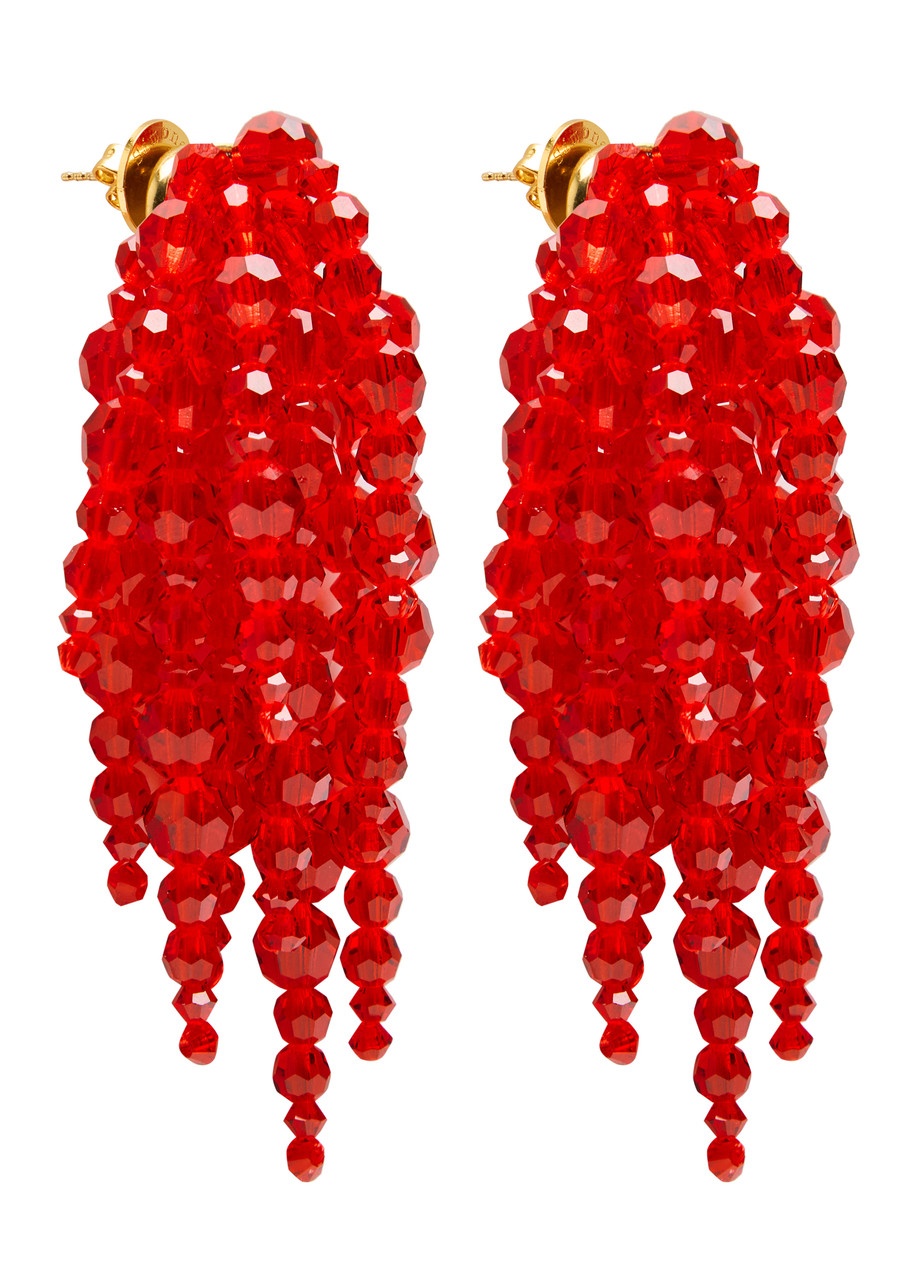 Simone Rocha Cascading Chandelier Beaded Drop Earrings - 1