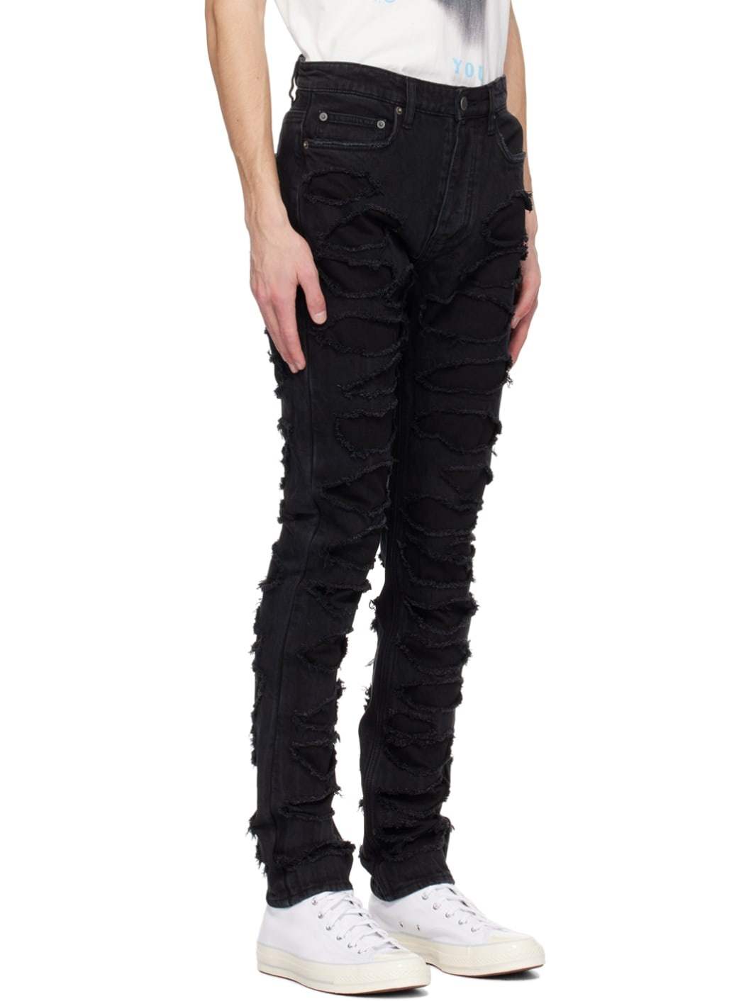 Black Trippie Redd Edition Chitch Shredded Jeans - 2