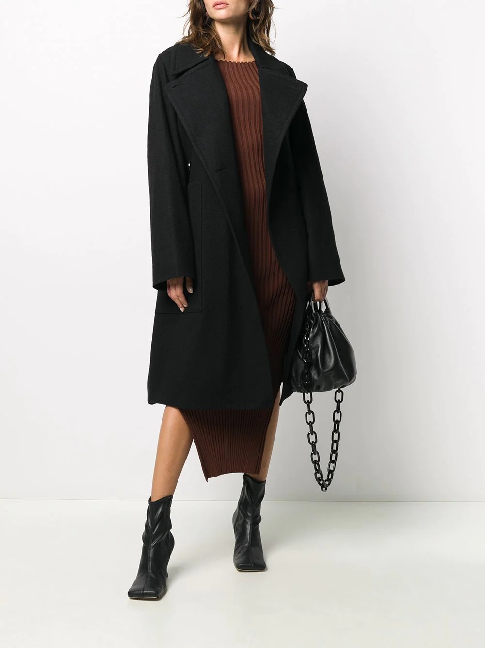 belted military-inspired coat - 2