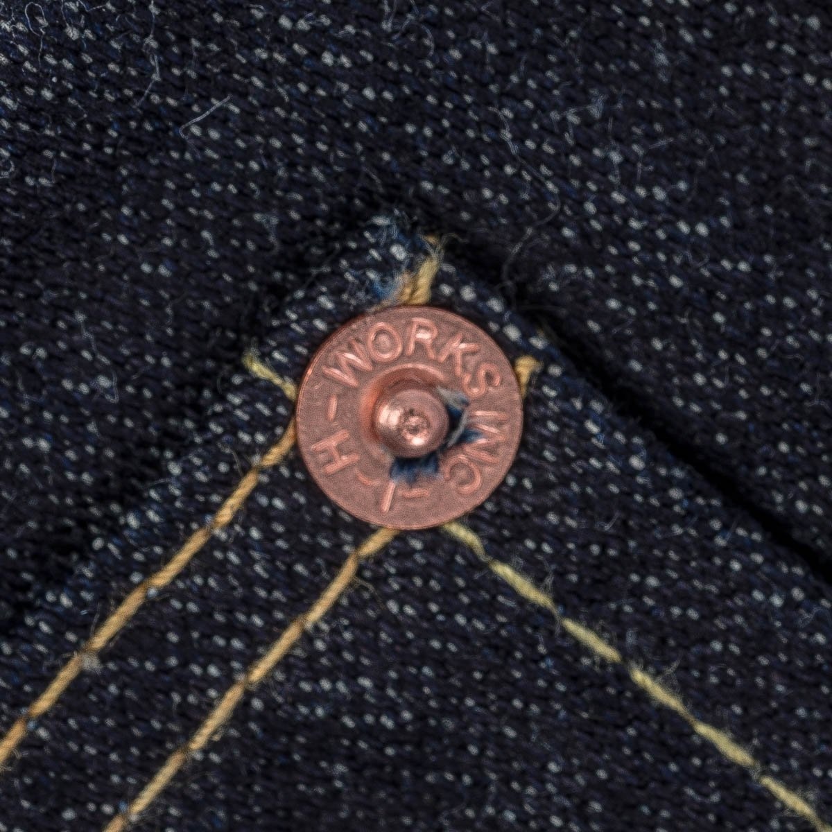 IH-888SBR-14 14oz Broken Twill Selvedge Denim Medium/High Rise Tapered Cut Jeans - Indigo - 10
