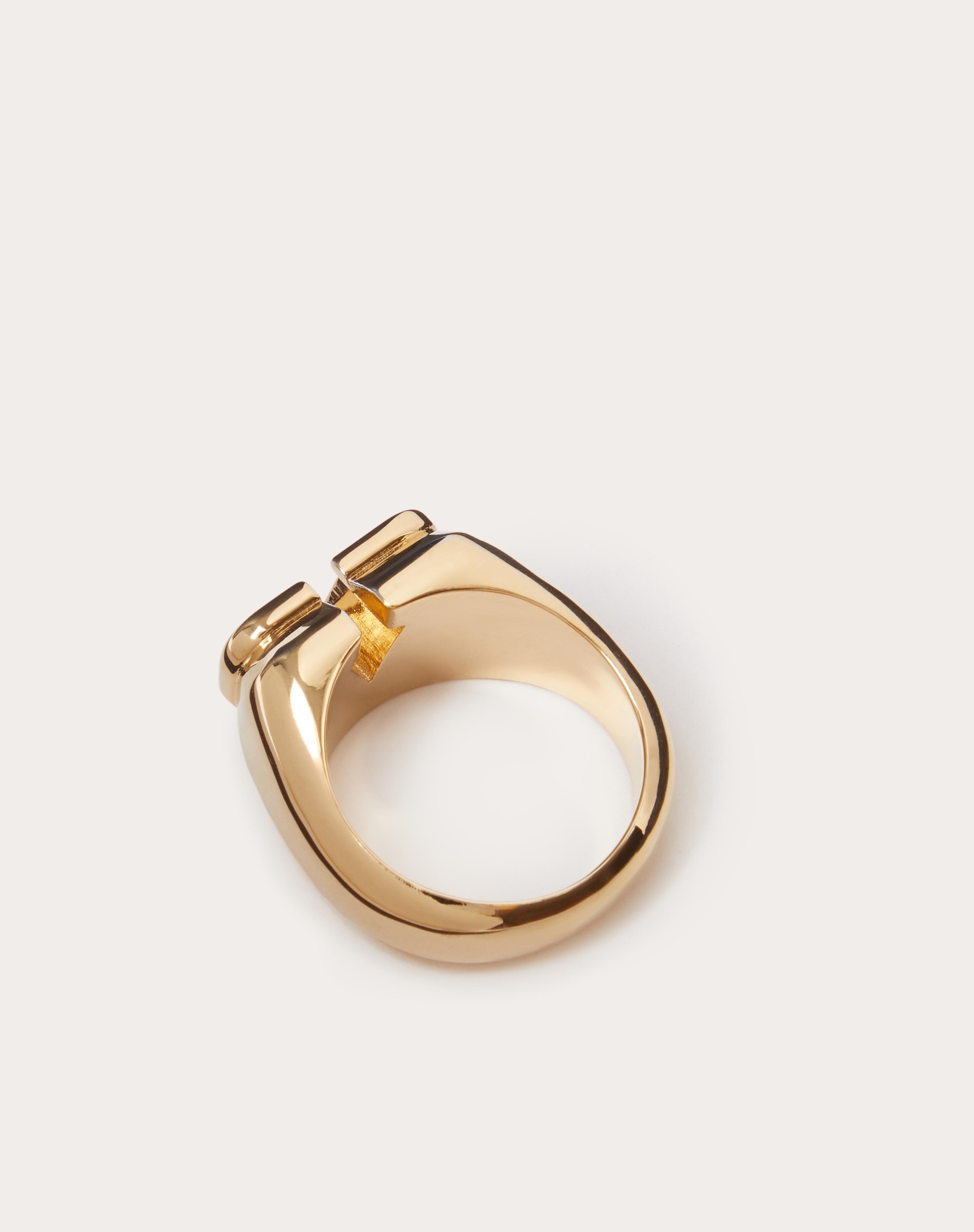 VLOGO SIGNATURE METAL AND SWAROVSKI® CRYSTAL RING - 4