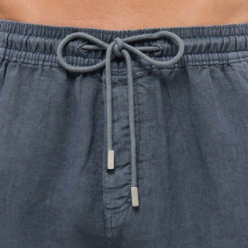 Men Linen Bermuda Shorts Natural Dye 7