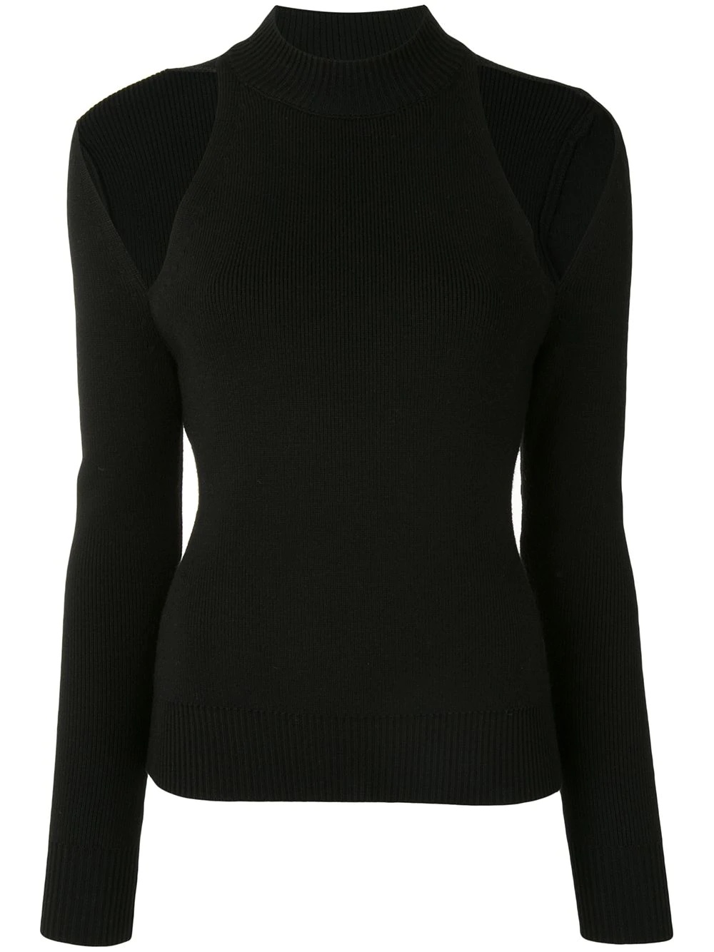 fitted cold-shoulder jumper - 1