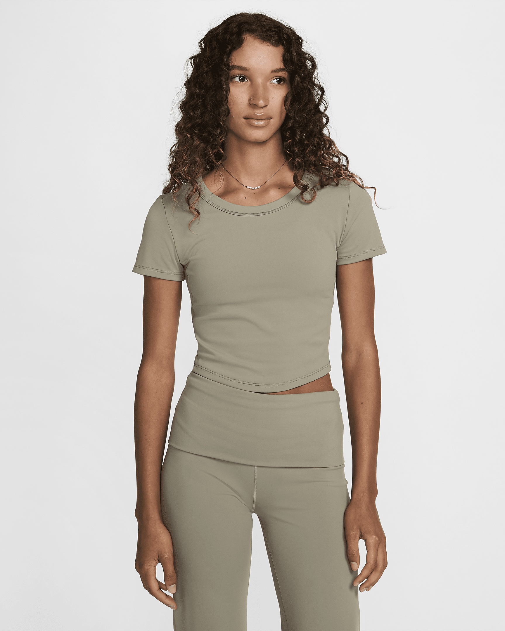 Nike One Fitted Women's Dri-FIT Short-Sleeve Cropped Top - 1