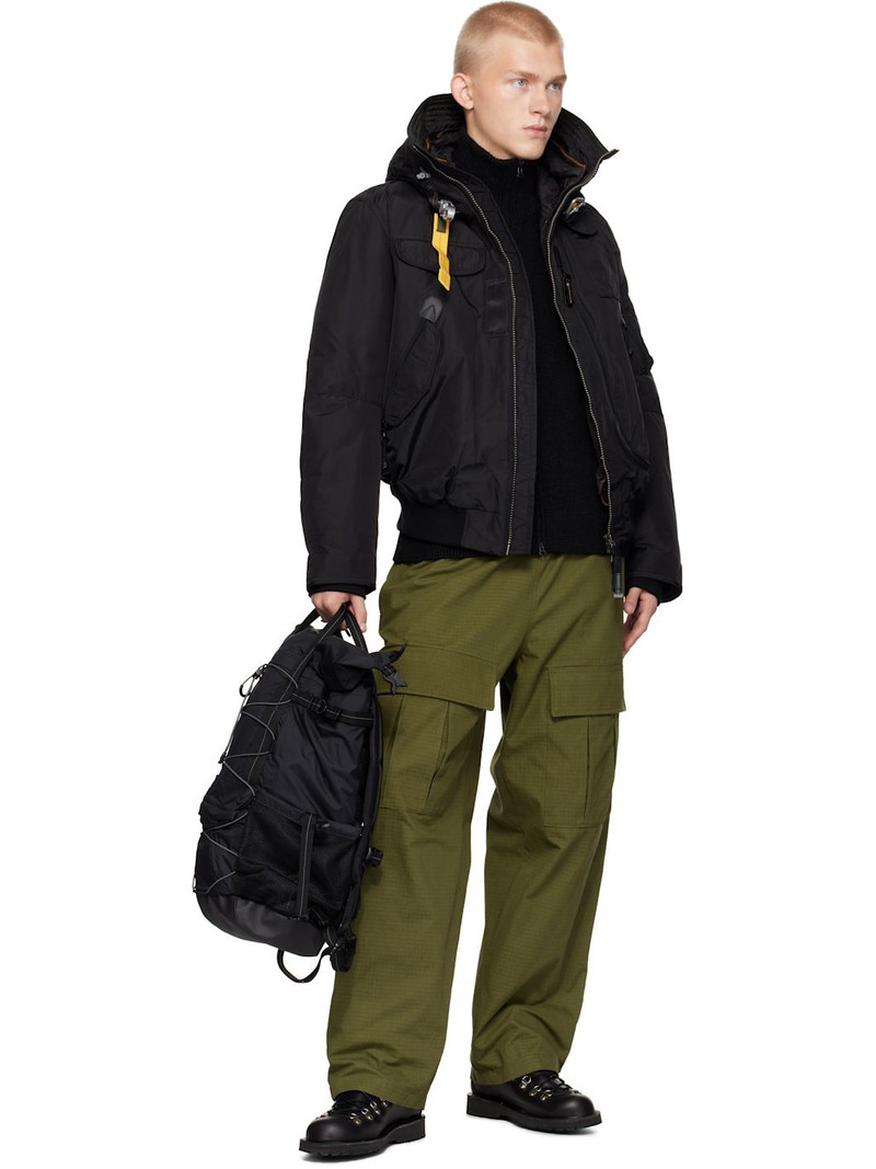 PARAJUMPERS Black Masterpiece Gobi Hooded Down Bomber Jacket outlook