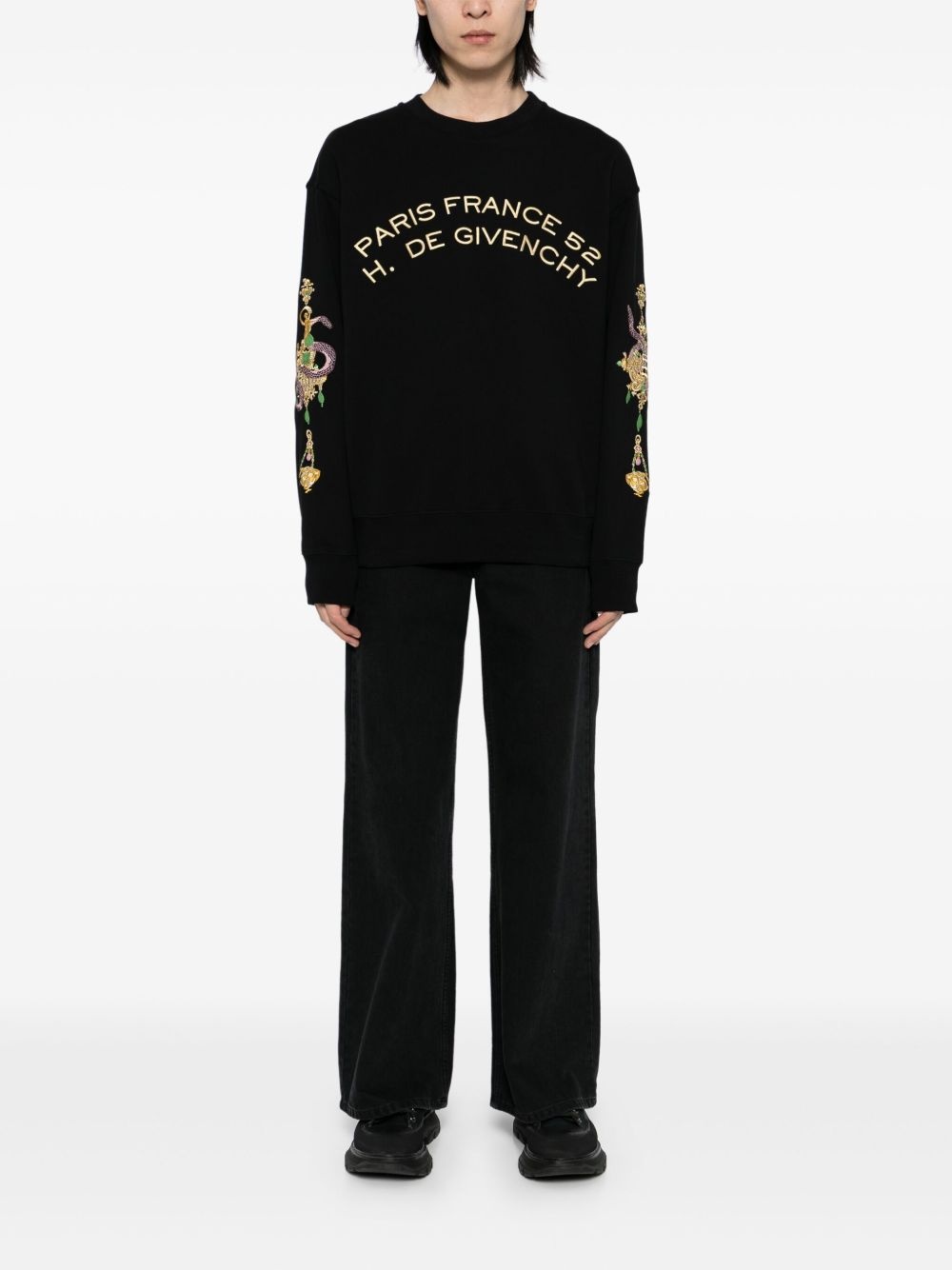 logo-embroidered sweatshirt - 2