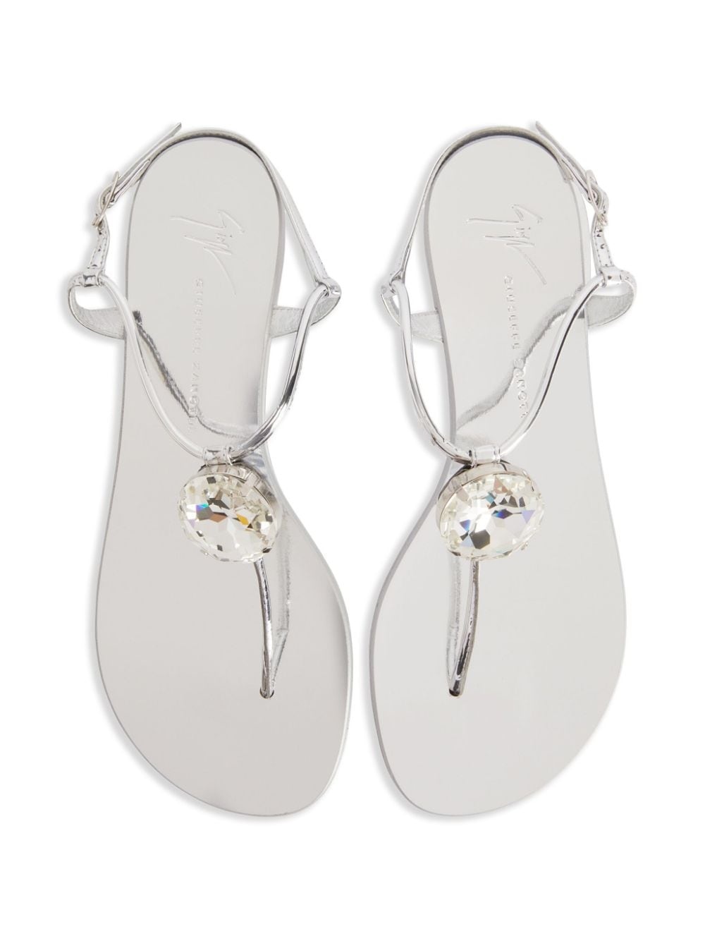 Anthonia metallic-effect flat sandals - 4