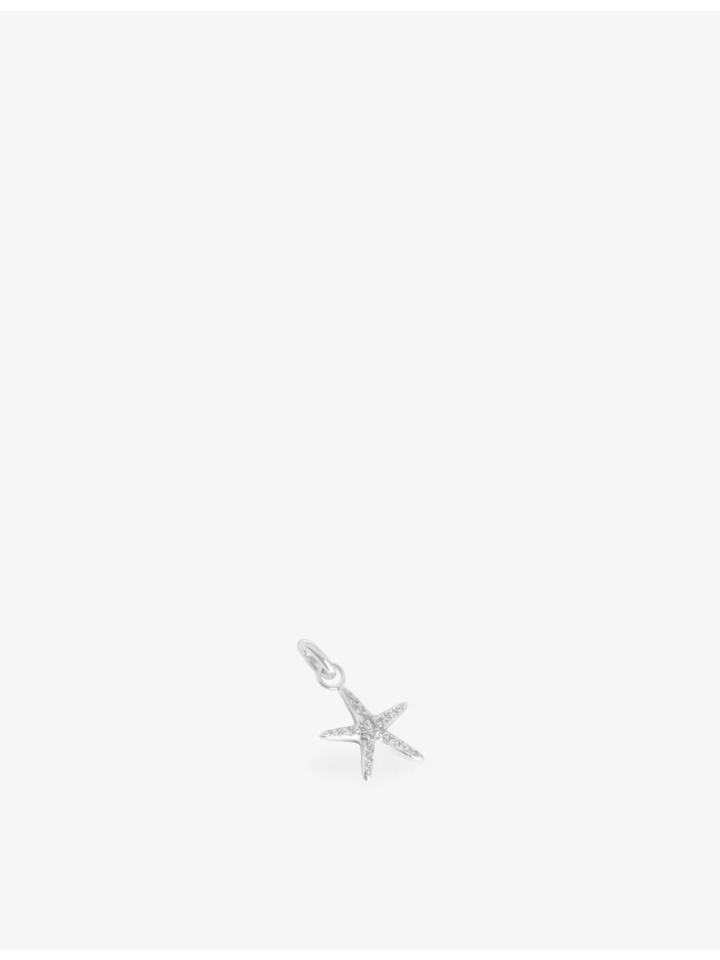 Starfish Rhodium-Plated Sterling-Silver and Cubic Zirconia Clip Charm - 1