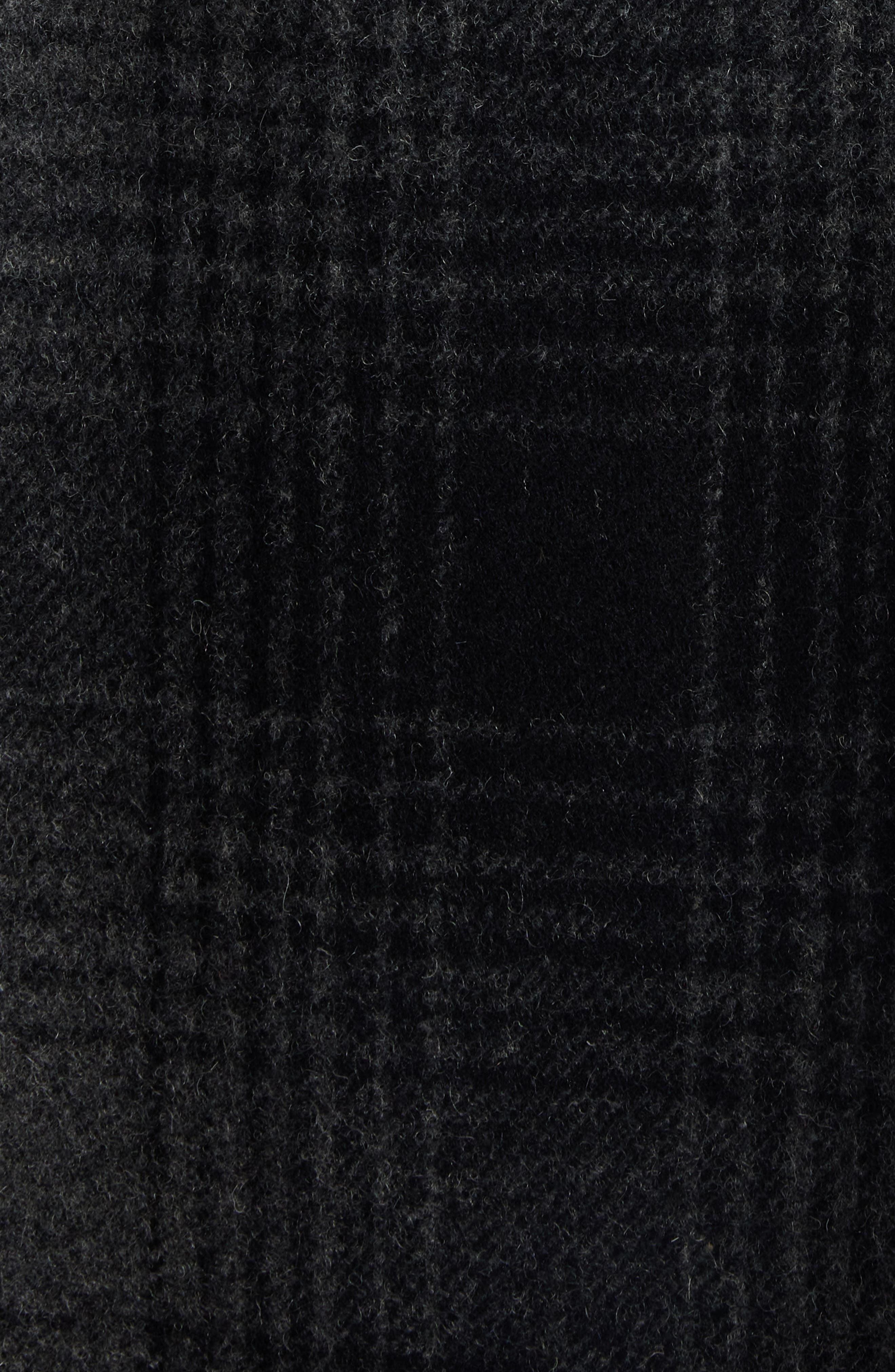 Balenciaga Oversize Plaid Wool Blend Flannel Button-Down Shirt in 1262 Grey/Black at Nordstrom - 7