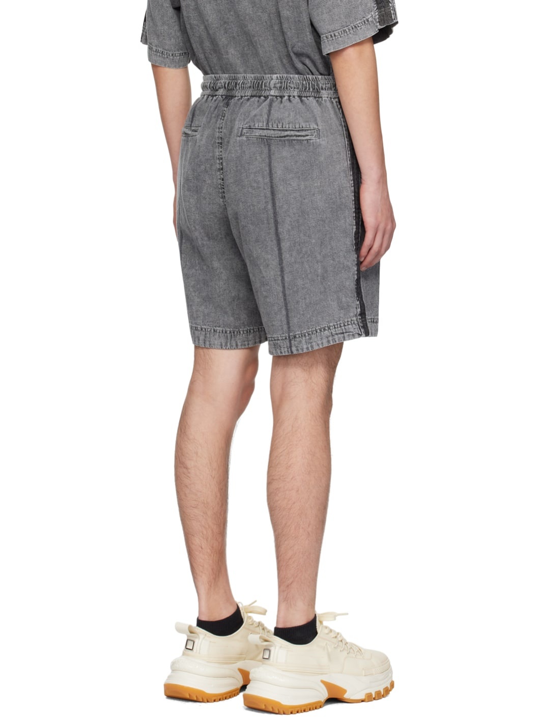Gray Faded Shorts - 3