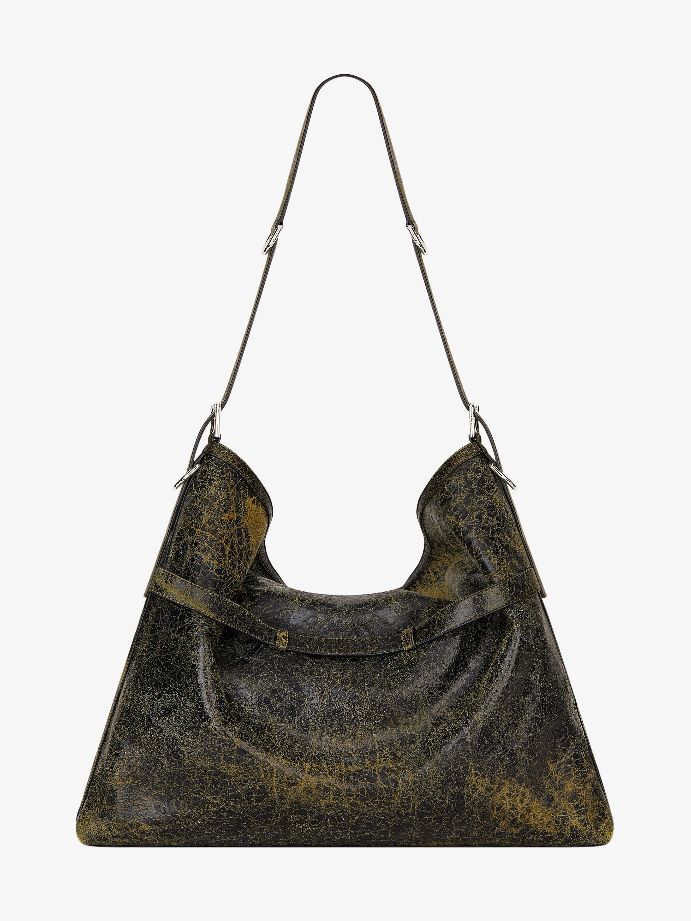 Givenchy LARGE VOYOU BAG IN CRACKLED LEATHER | givenchy