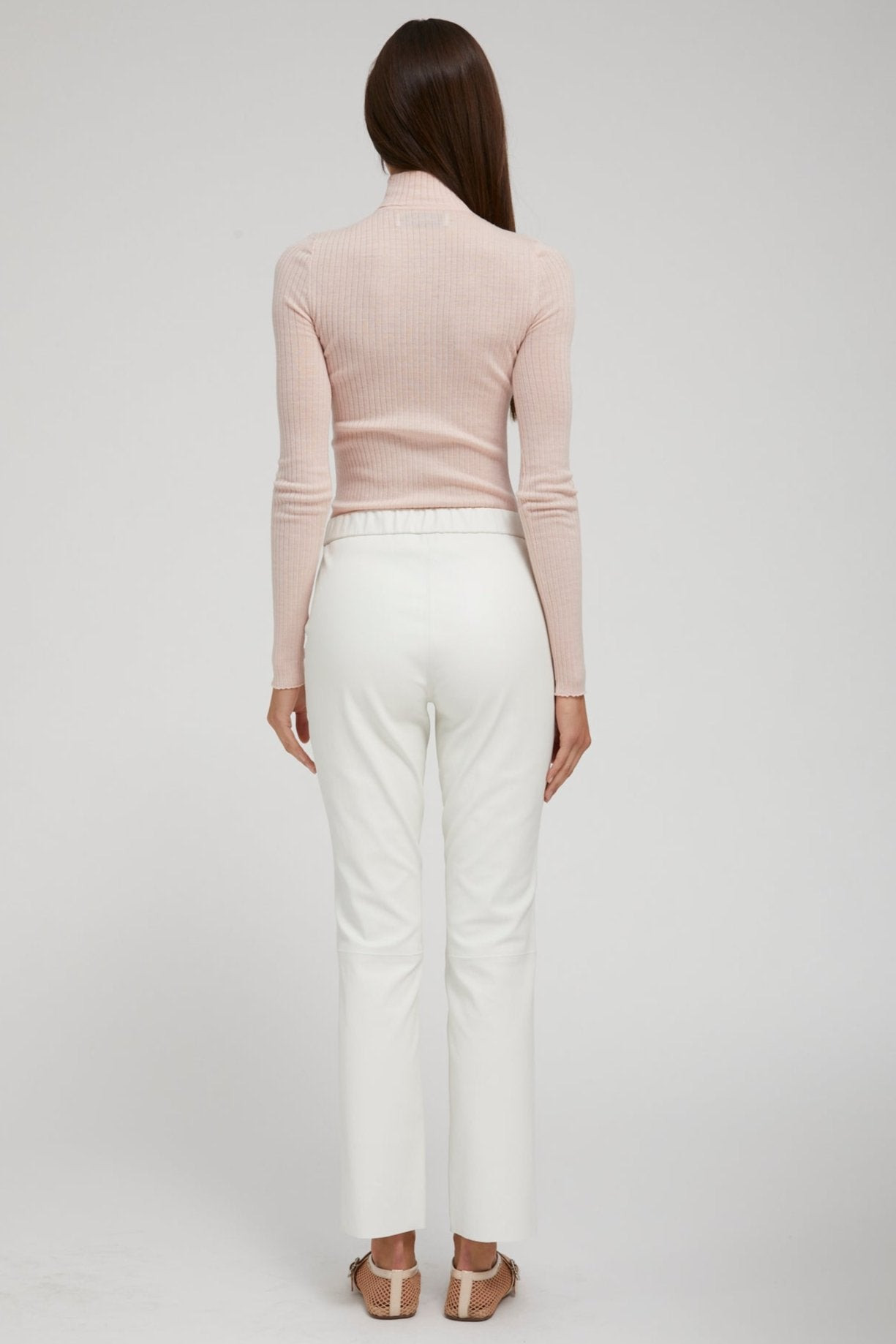 BLUSH CASHMERE MOCK NECK - 4