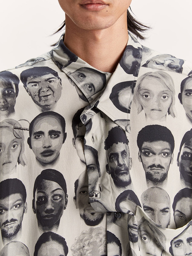 Finalists Twisted Shirt Black And White Mix 7