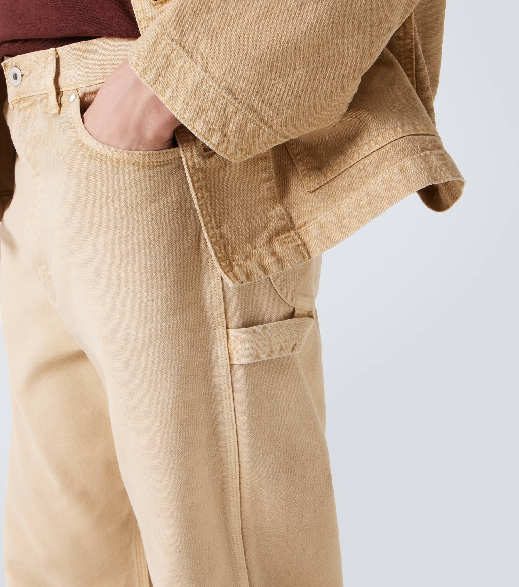 Mid-rise cotton straight pants - 6