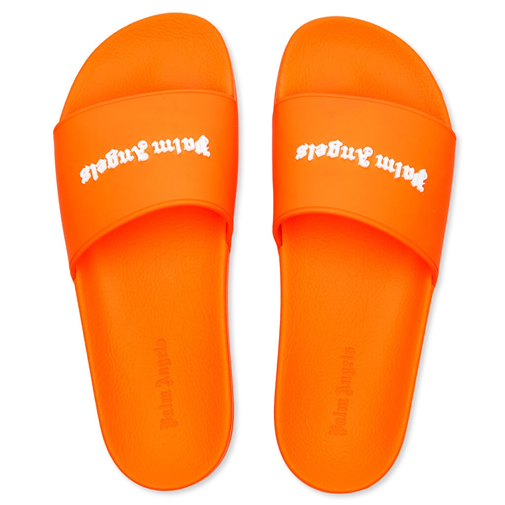 CLASSIC LOGO POOL SLIDER - ORANGE FLUORESCENT - 4