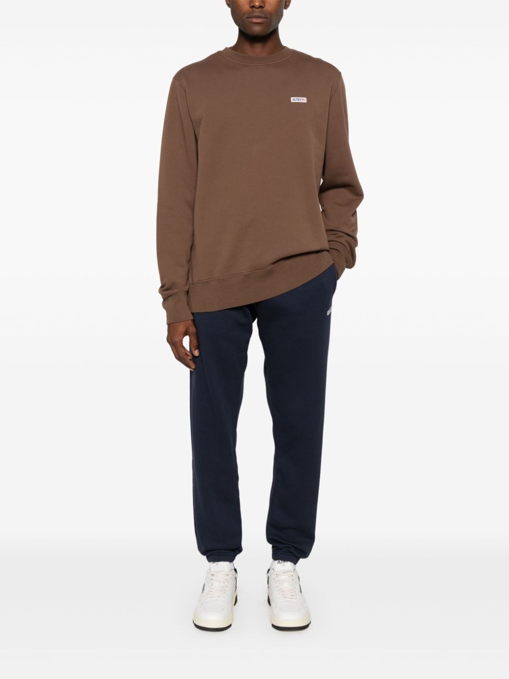 logo-patch cotton track pants - 2