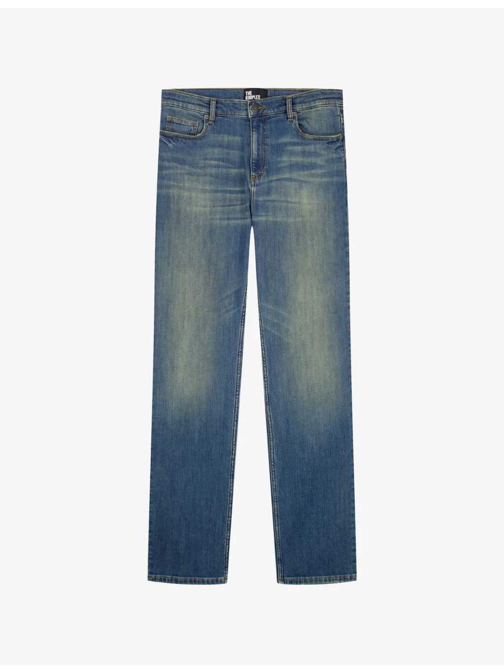Slim-Leg Faded-Wash Denim Jeans - 1