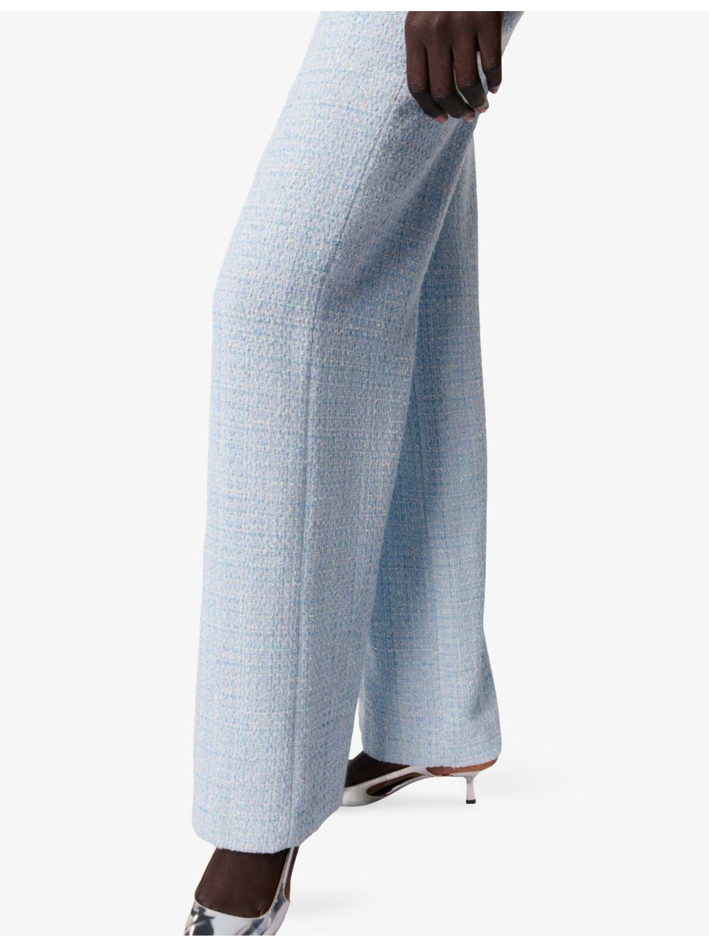 Chain-Belt Mid-Rise Tweed Trousers - 6