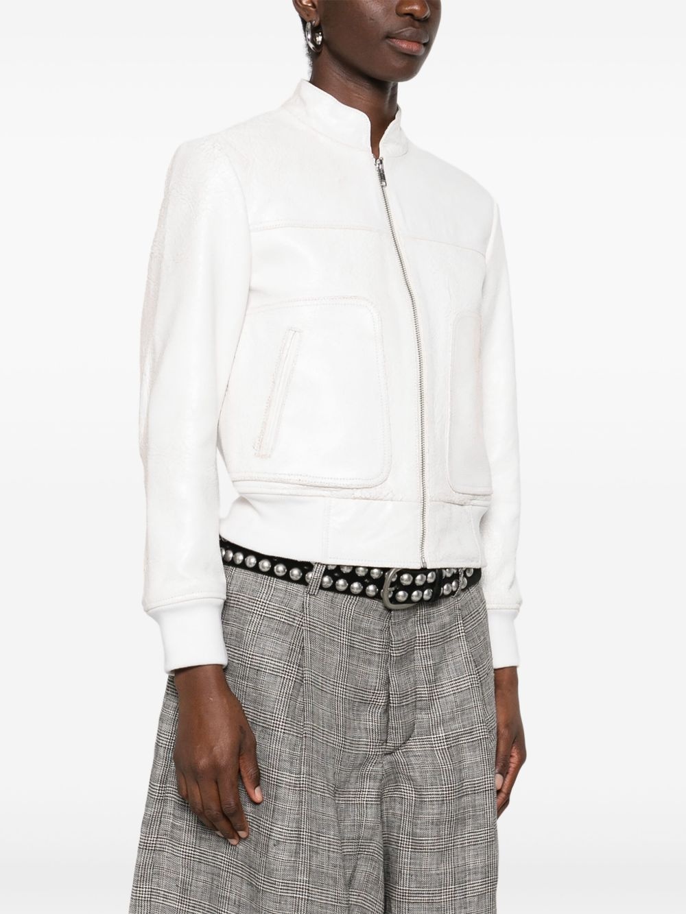 cracked-effect jacket - 3