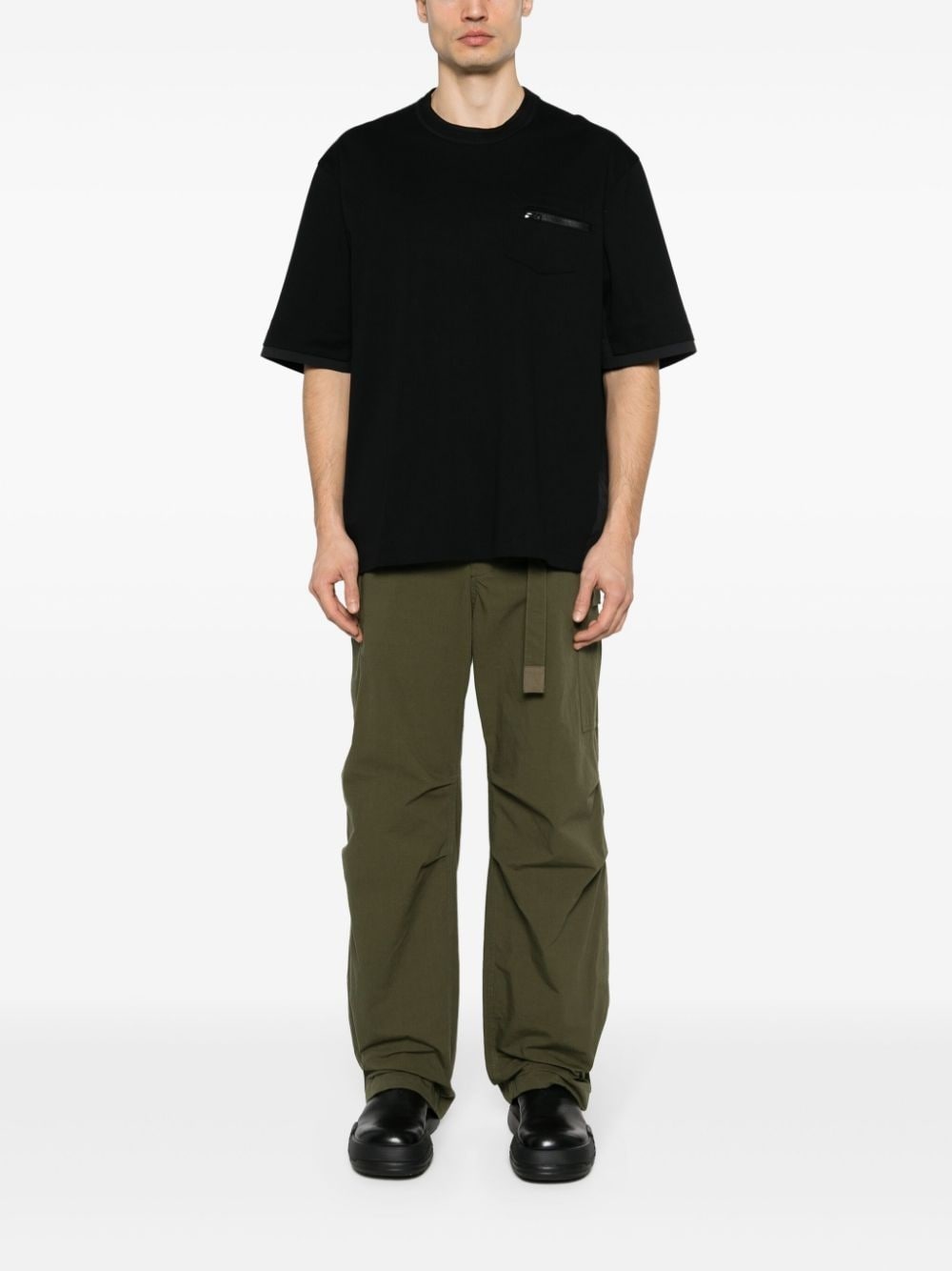 panelled-design T-shirt - 2