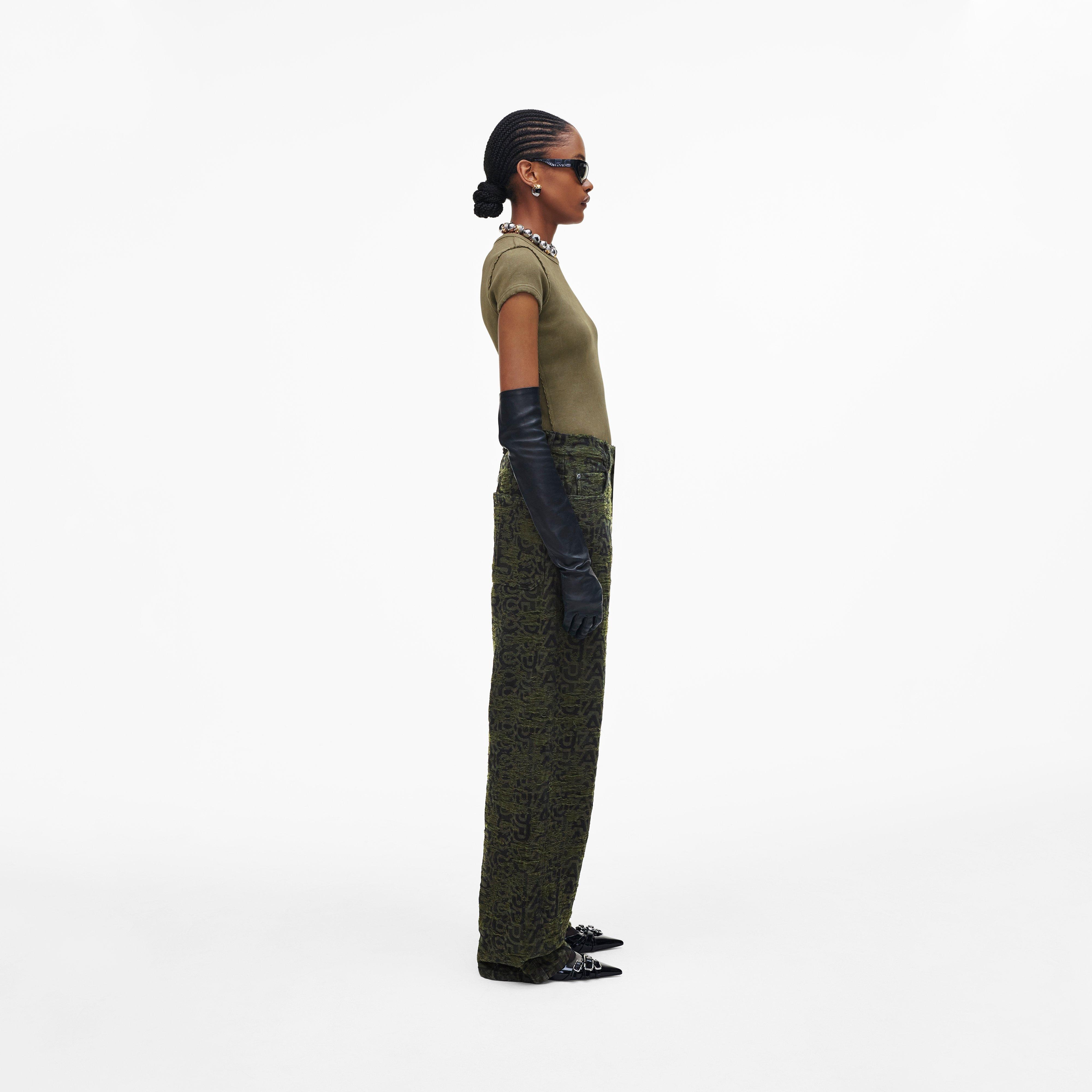 DISTRESSED MONOGRAM OVERSIZED JEAN - 3