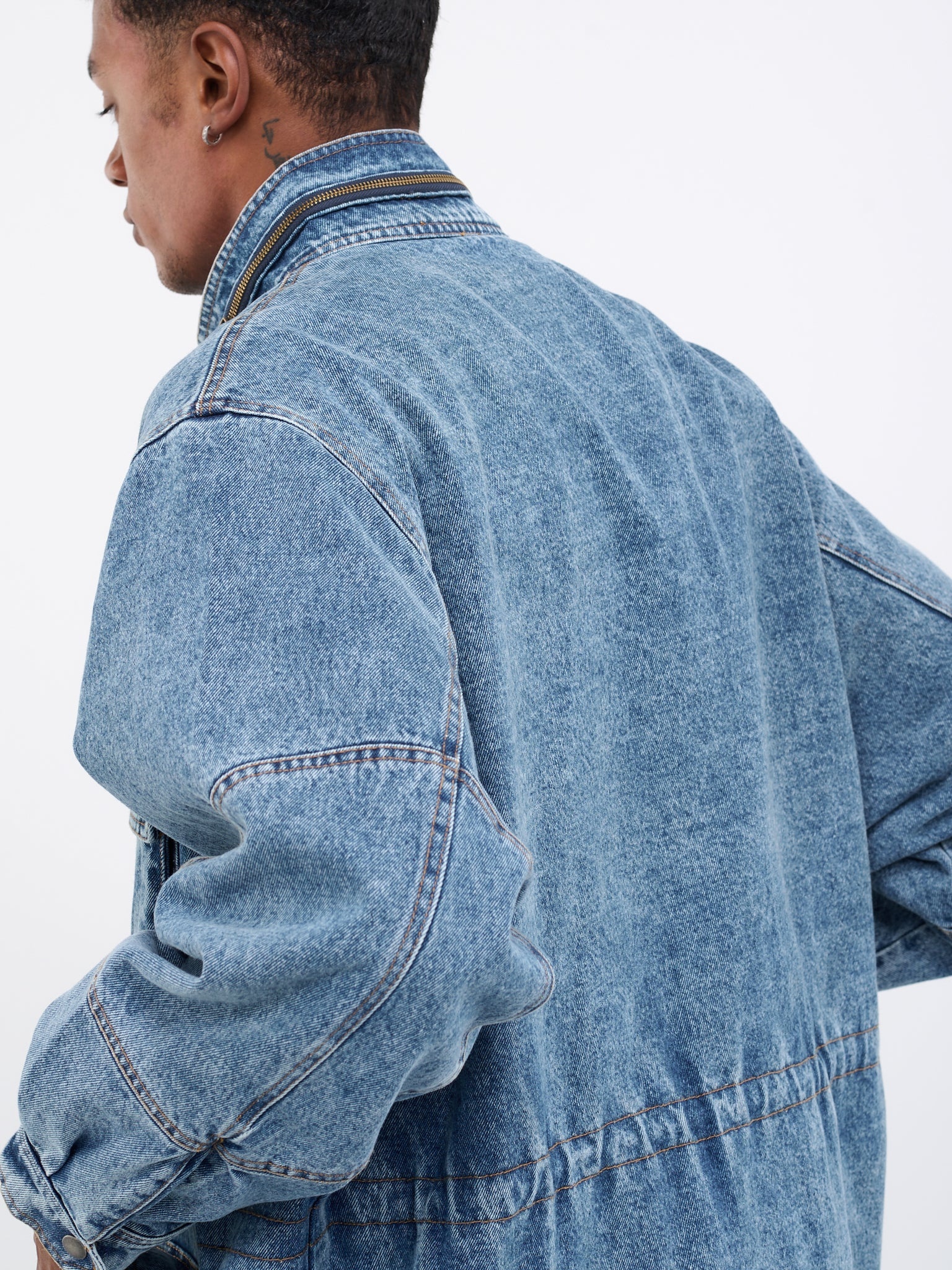 Denim Parka Jacket - 5