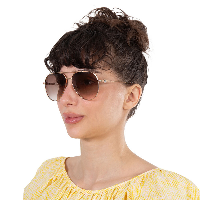 JIMMY CHOO Jimmy Choo Ladies Gold Tone Sport Sunglasses OLLYS-0DDB-HA outlook