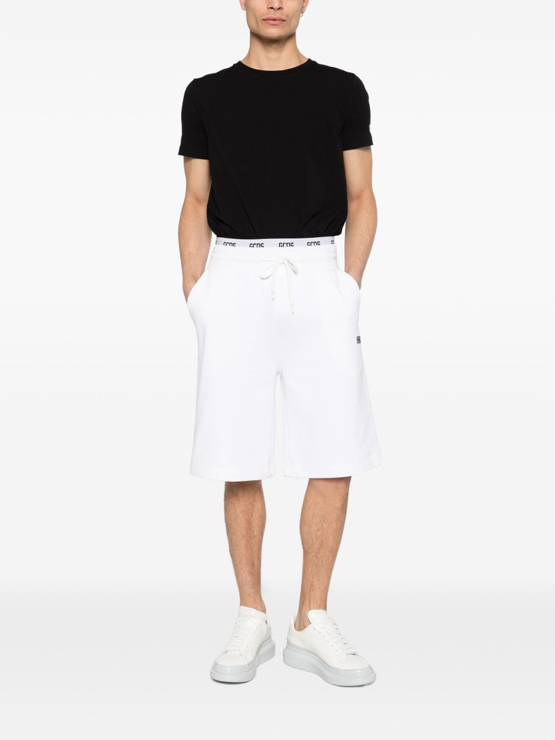 GCDS logo drawstring track shorts outlook