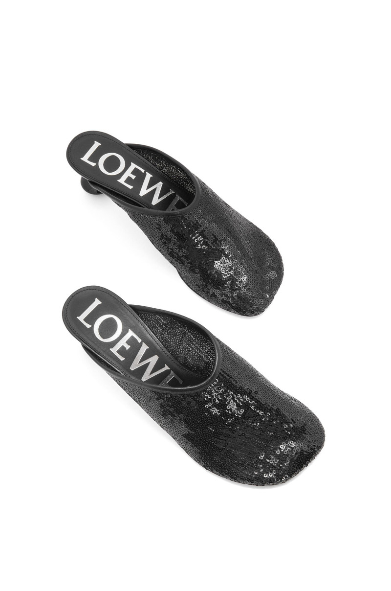 Toy mule in mesh and allover sequins 3