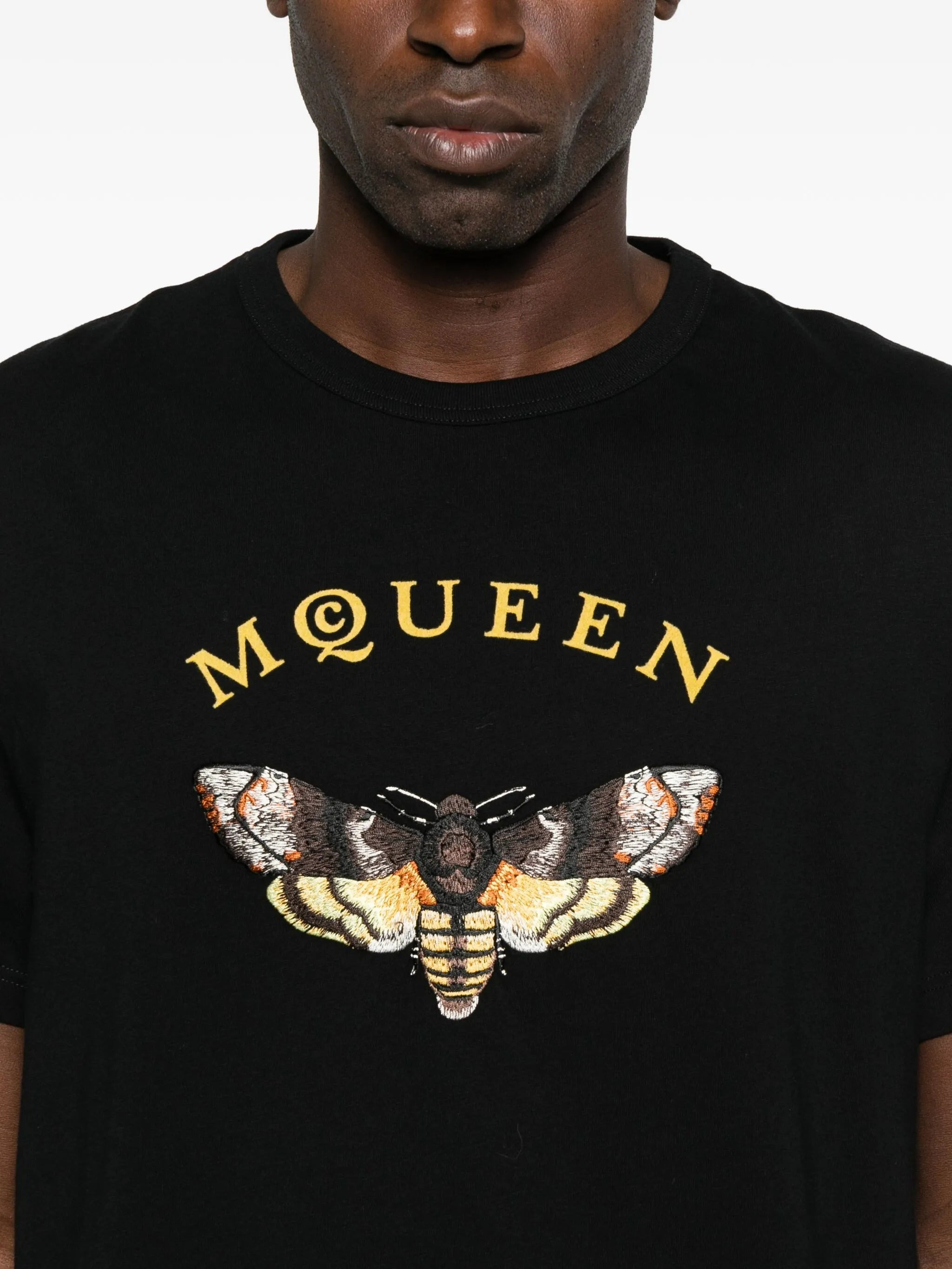 Alexander Mcqueen Moth-embroidered T-shirt - 4