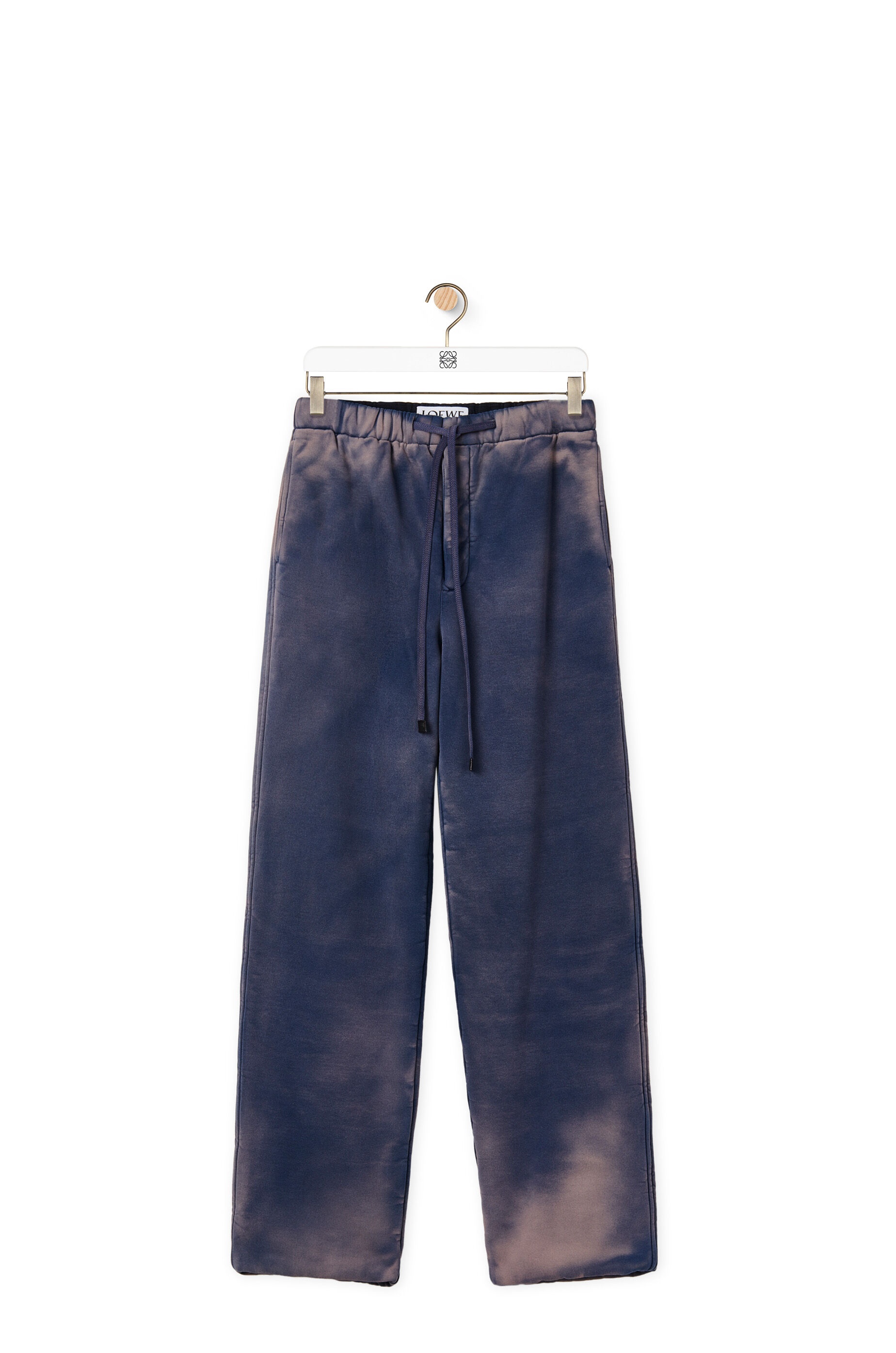 Padded drawstring trousers in wool - 1