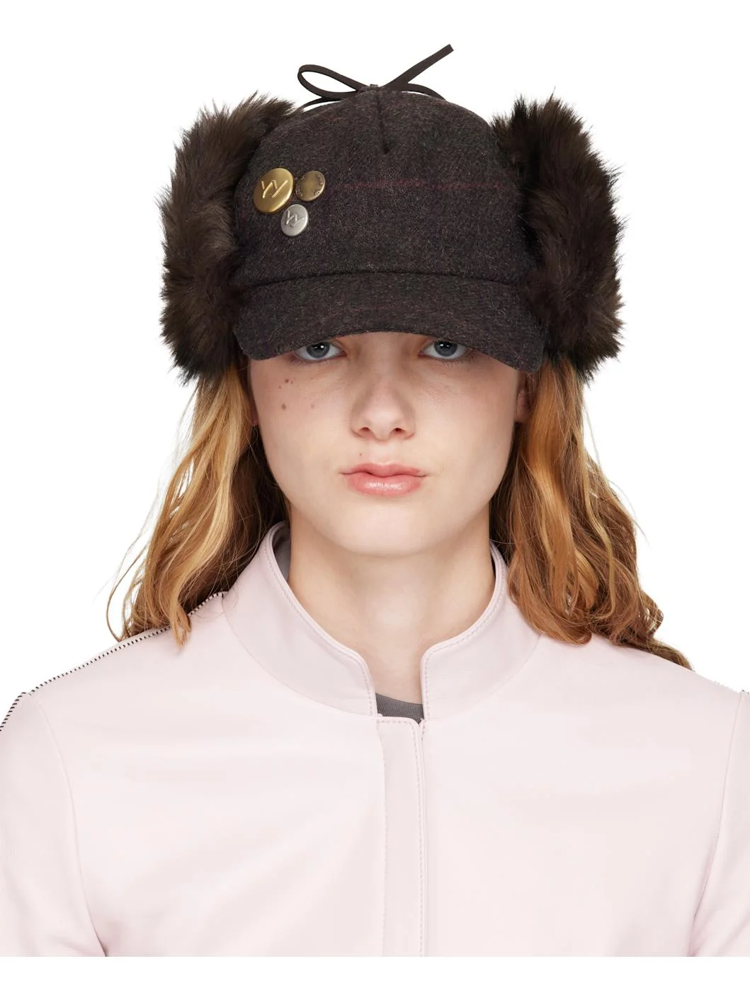 Brown Faux-Fur Earflap Cap - 1