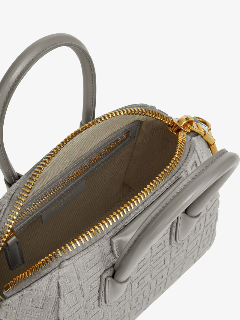 MINI ANTIGONA BAG IN 4G EMBROIDERED CANVAS 6
