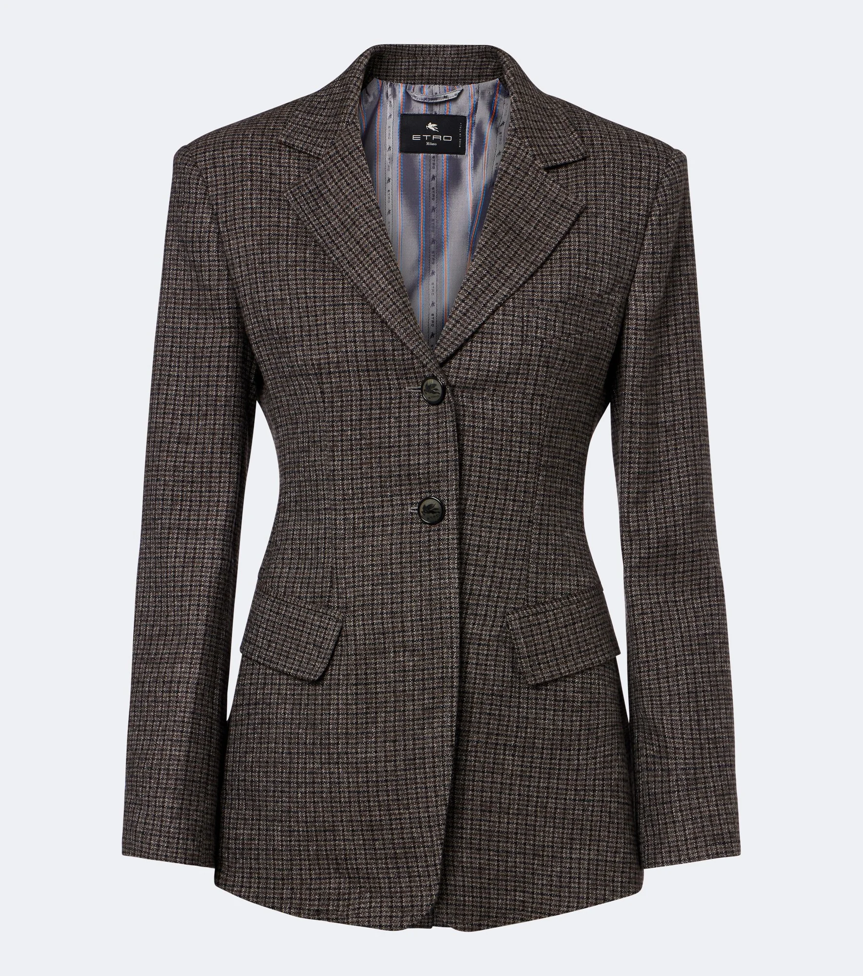 Checked wool blazer - 1