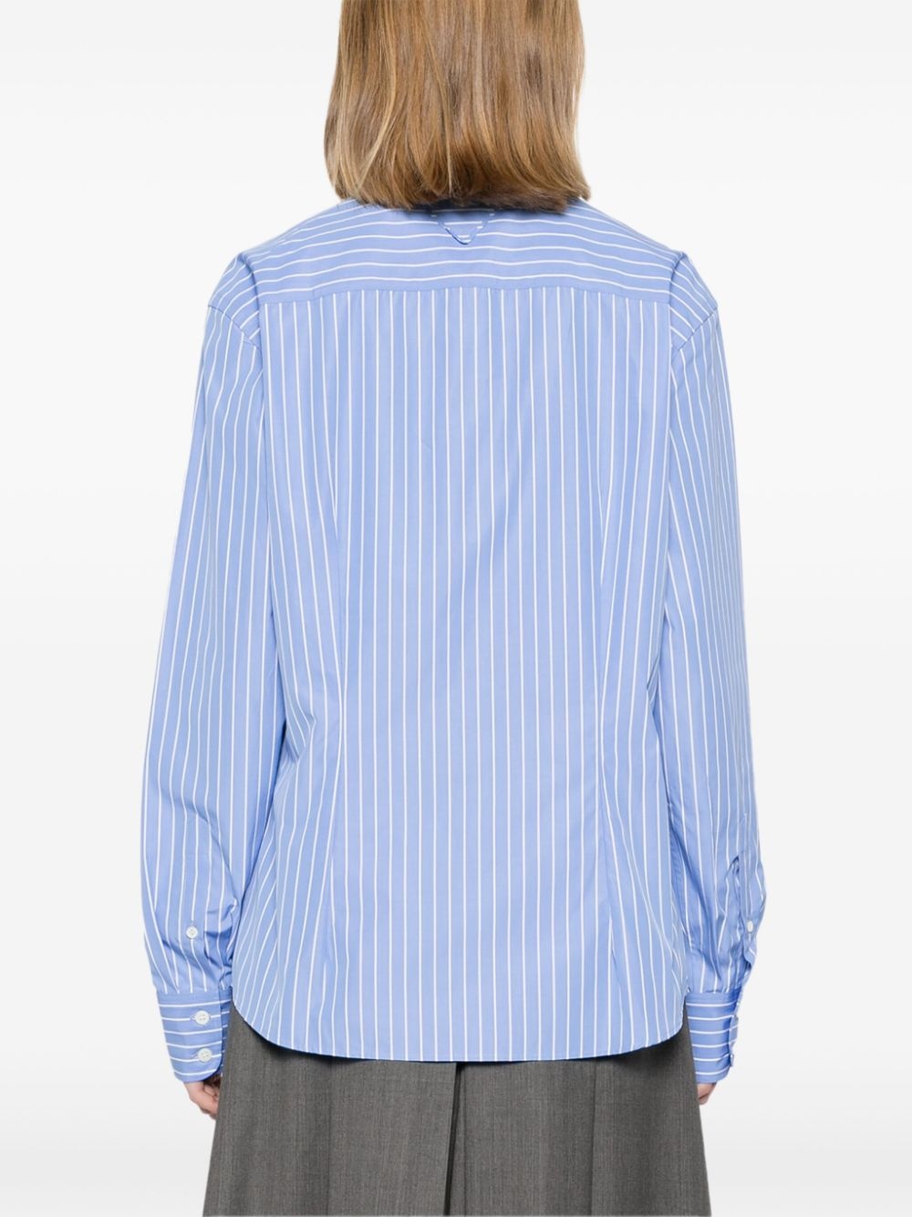striped poplin shirt - 4