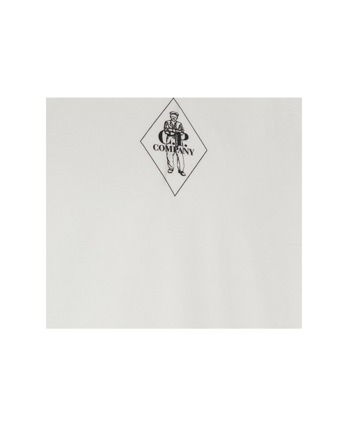 White Crewneck T-shirt With Logo Detail On The Front In Cotton Woman - 3