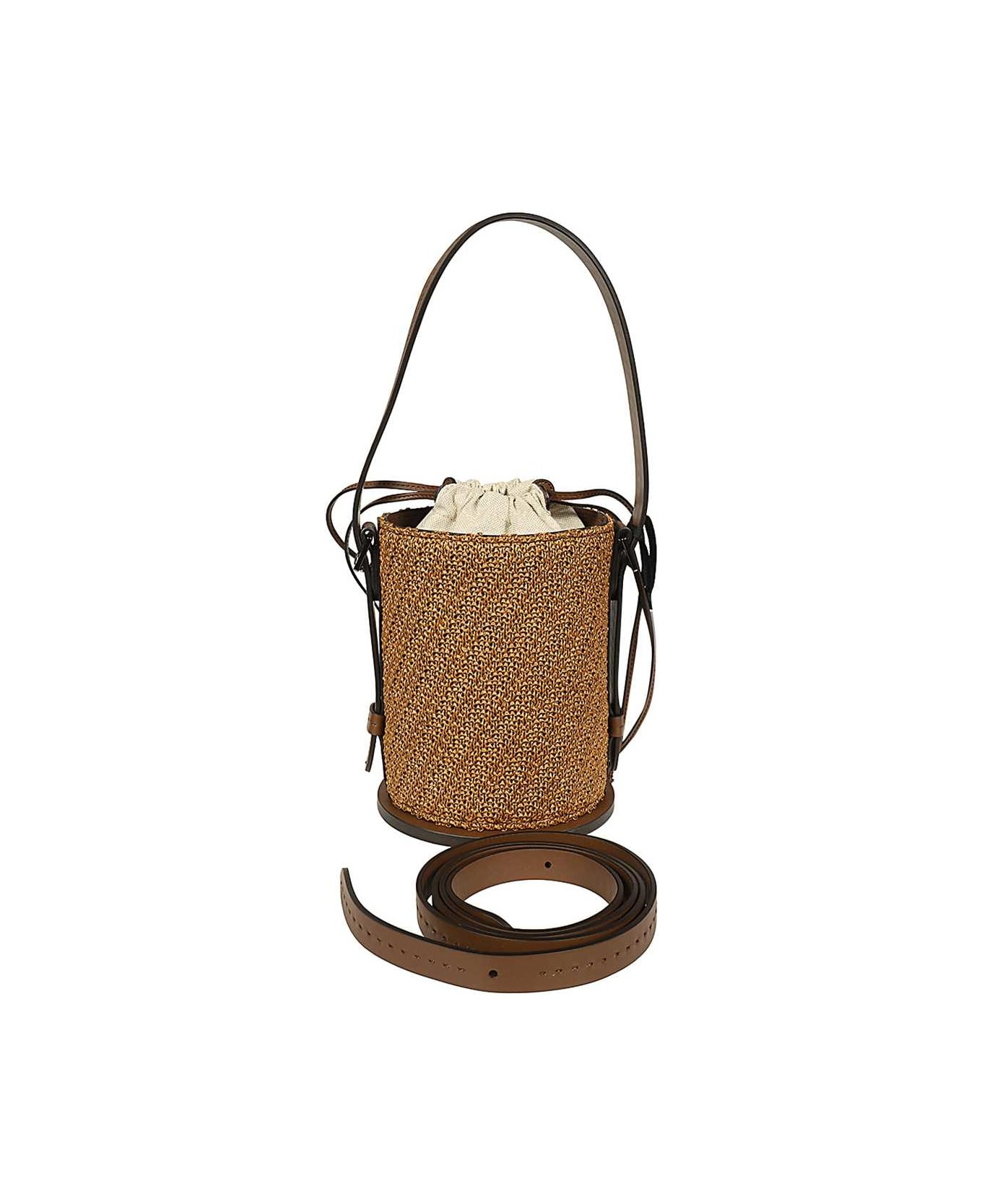 Logo Plaque Drawstring Shoulder Bag Max Mara - 2