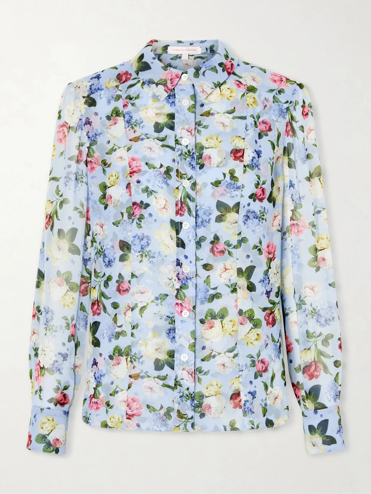 Isabella Garden Floral-print Silk-chiiffon Blouse - 1