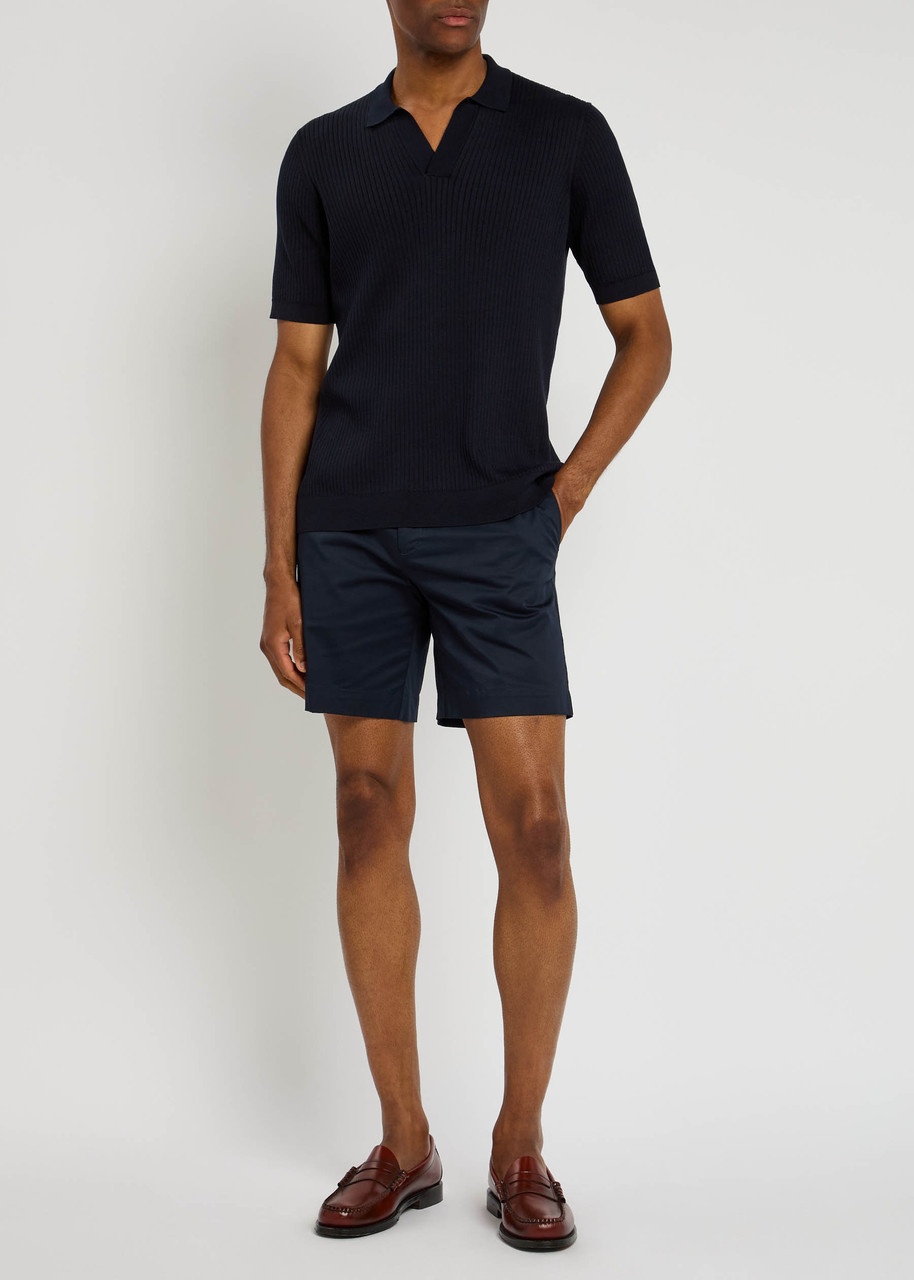 Sunspel Ribbed-knit Silk-blend Polo Shirt - 3