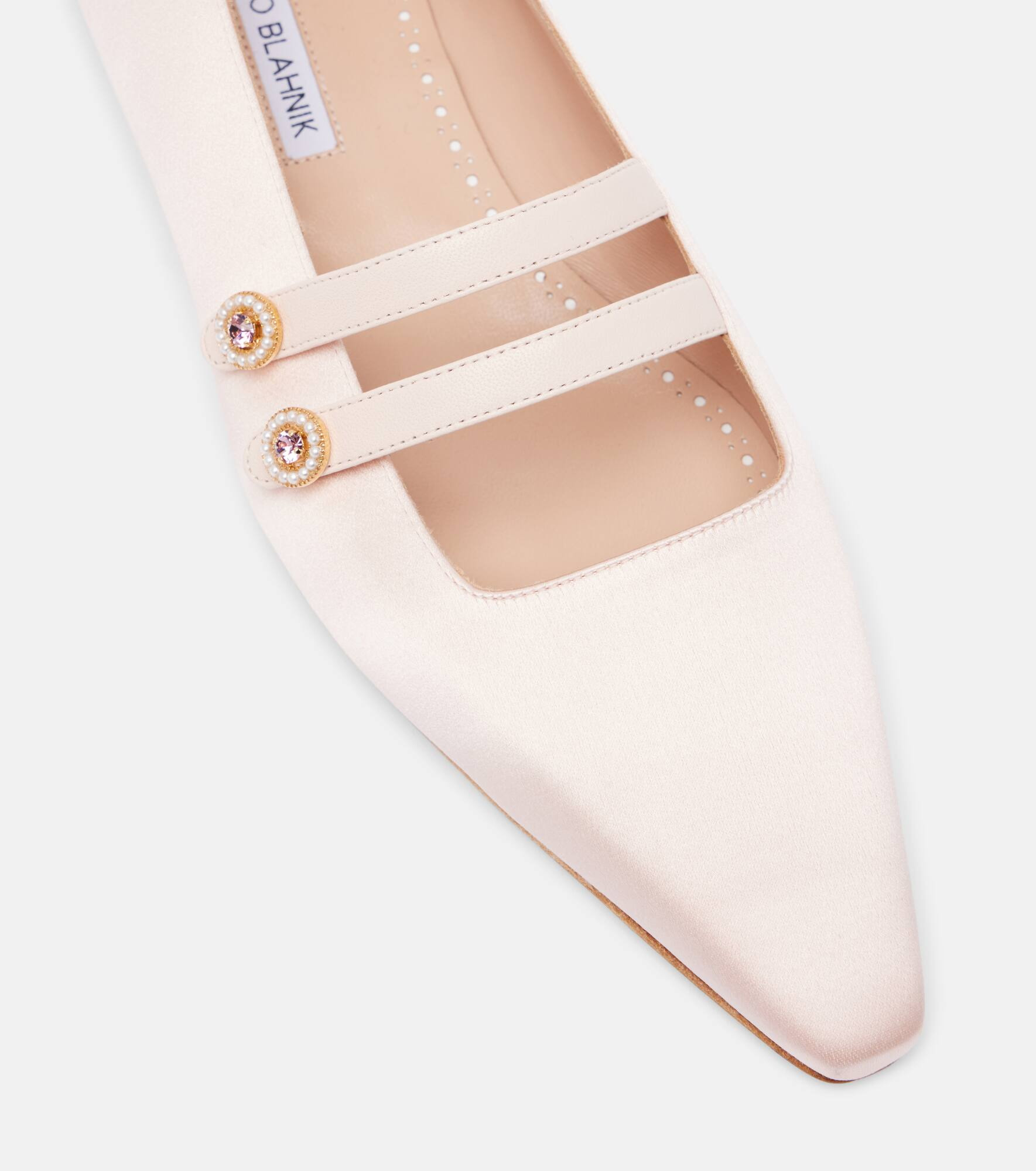 Polmana satin Mary Jane flats - 5
