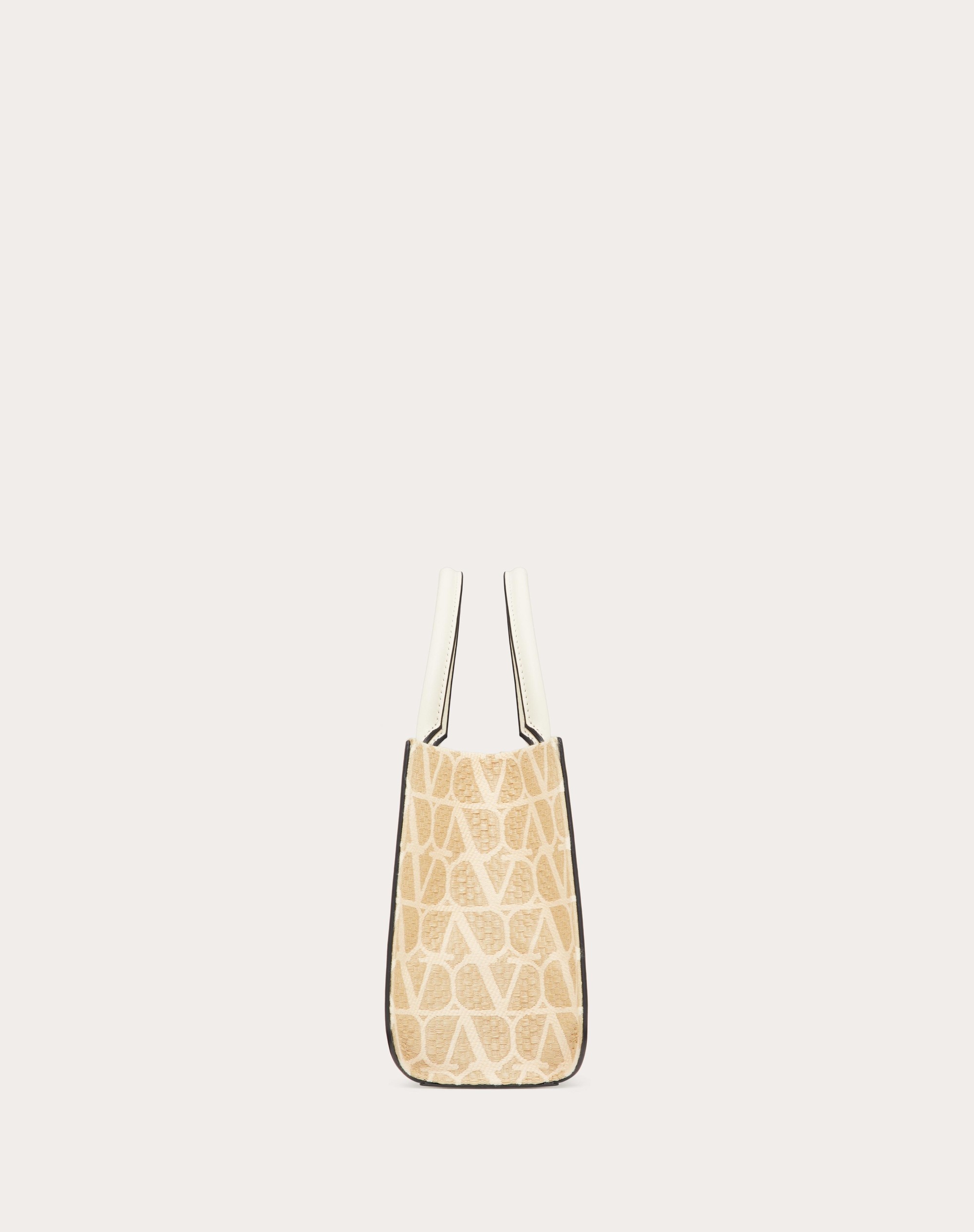 TOILE ICONOGRAPHE SMALL RAFFIA SHOPPING BAG - 5