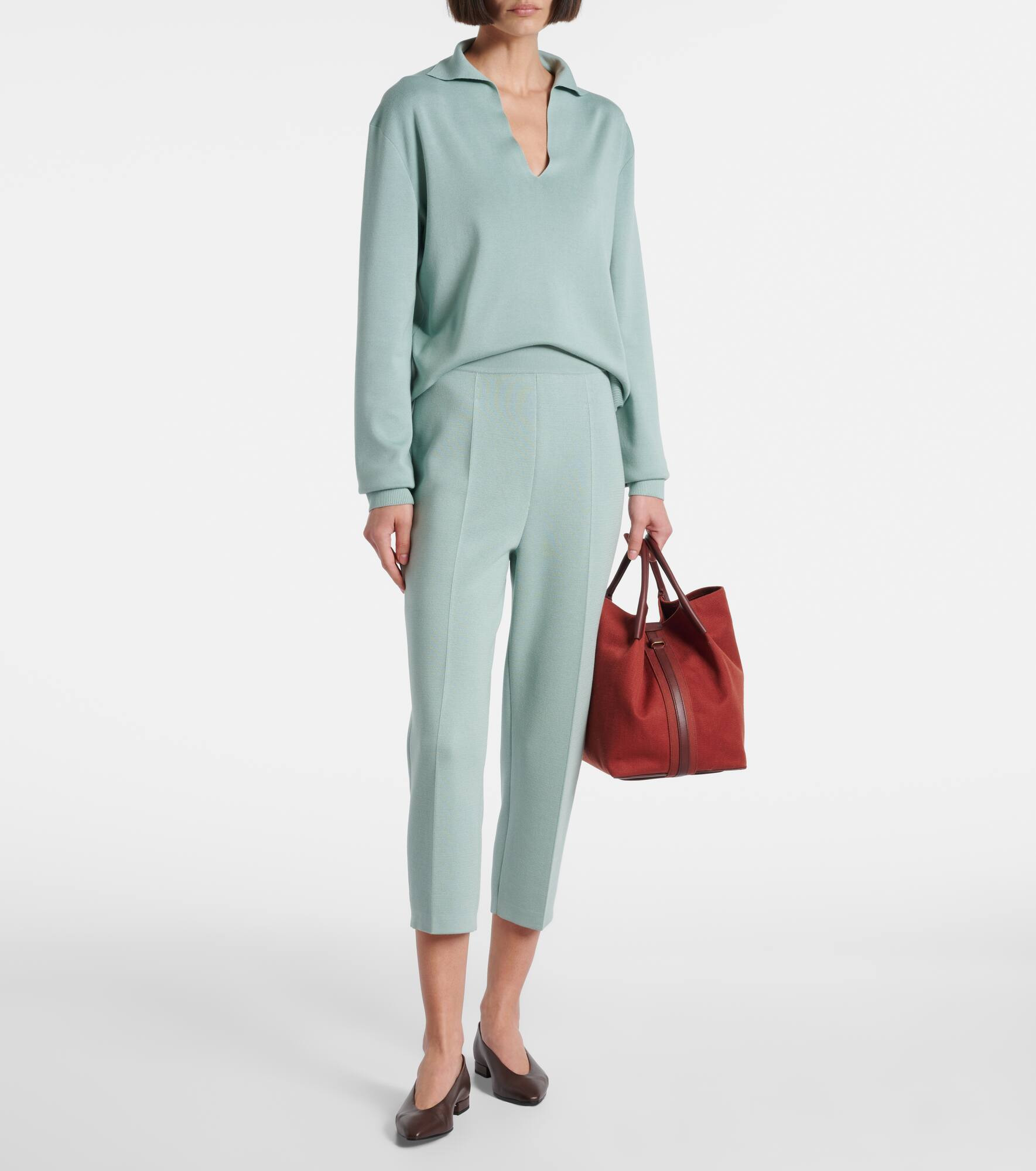 Silk and cotton polo sweater - 2