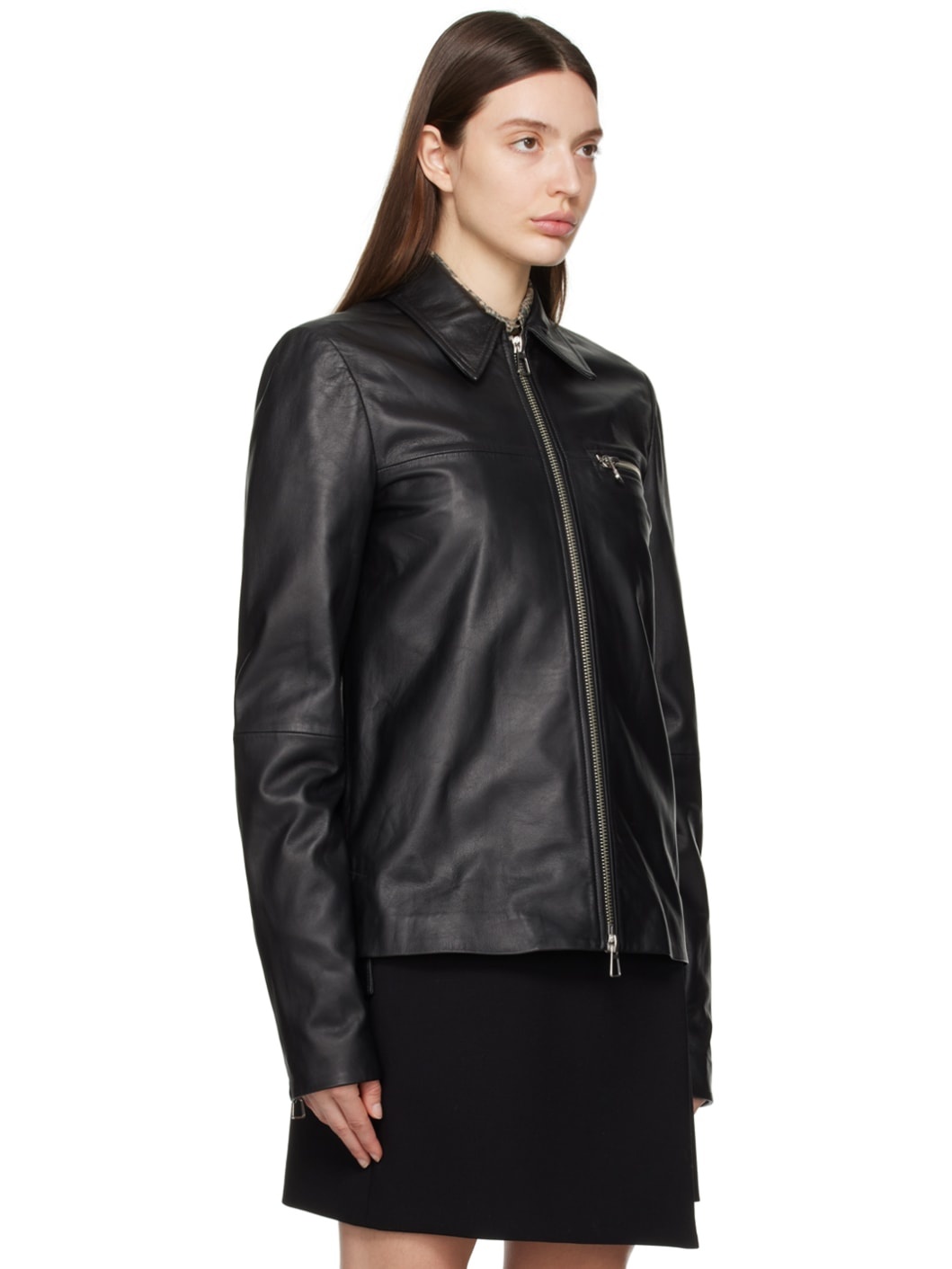 Black Gel Leather Jacket - 2